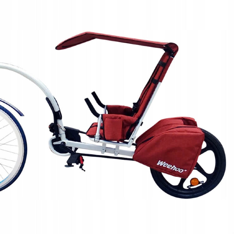 Bicycle Trailer Weehoo Thrill with visor Color red