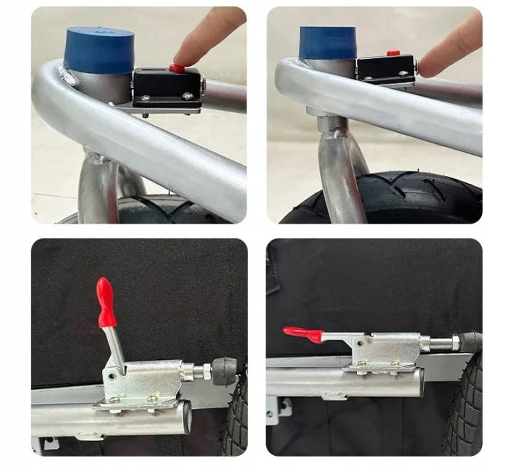 Bicycle Trailer for Children Artnico Black and white 3in1 Folding wheel 360 Maximum load 40 kg