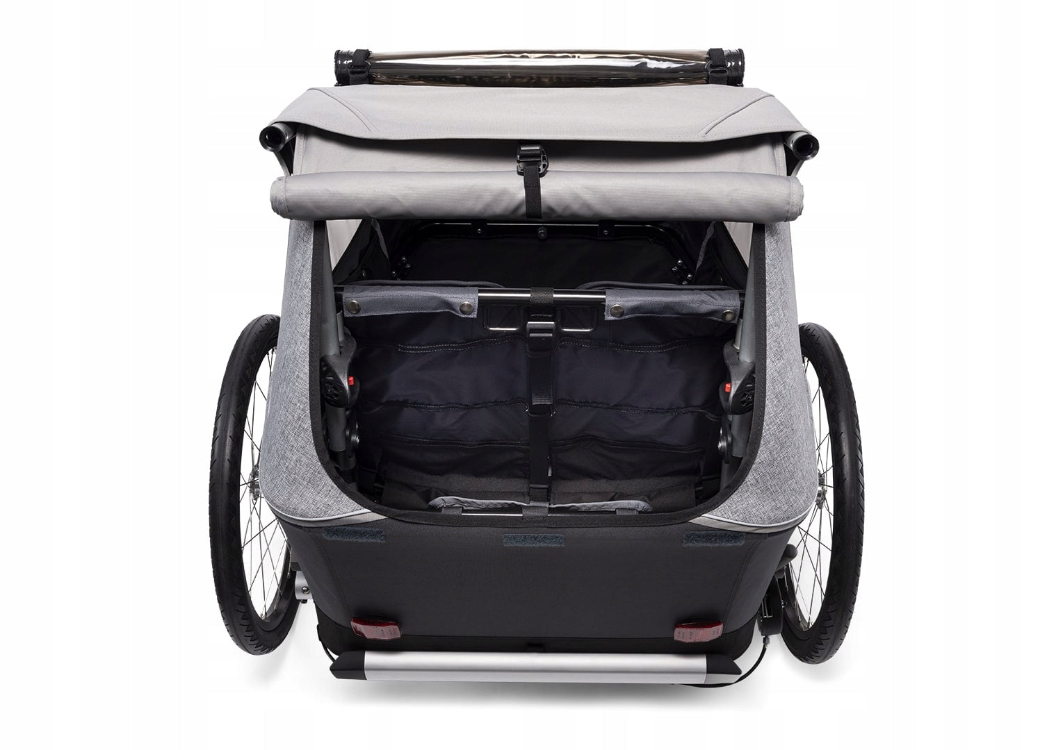 Bicycle Trailer for Children Double 2in1 Croozer Kid Keeke 2 Grey Brand Croozer