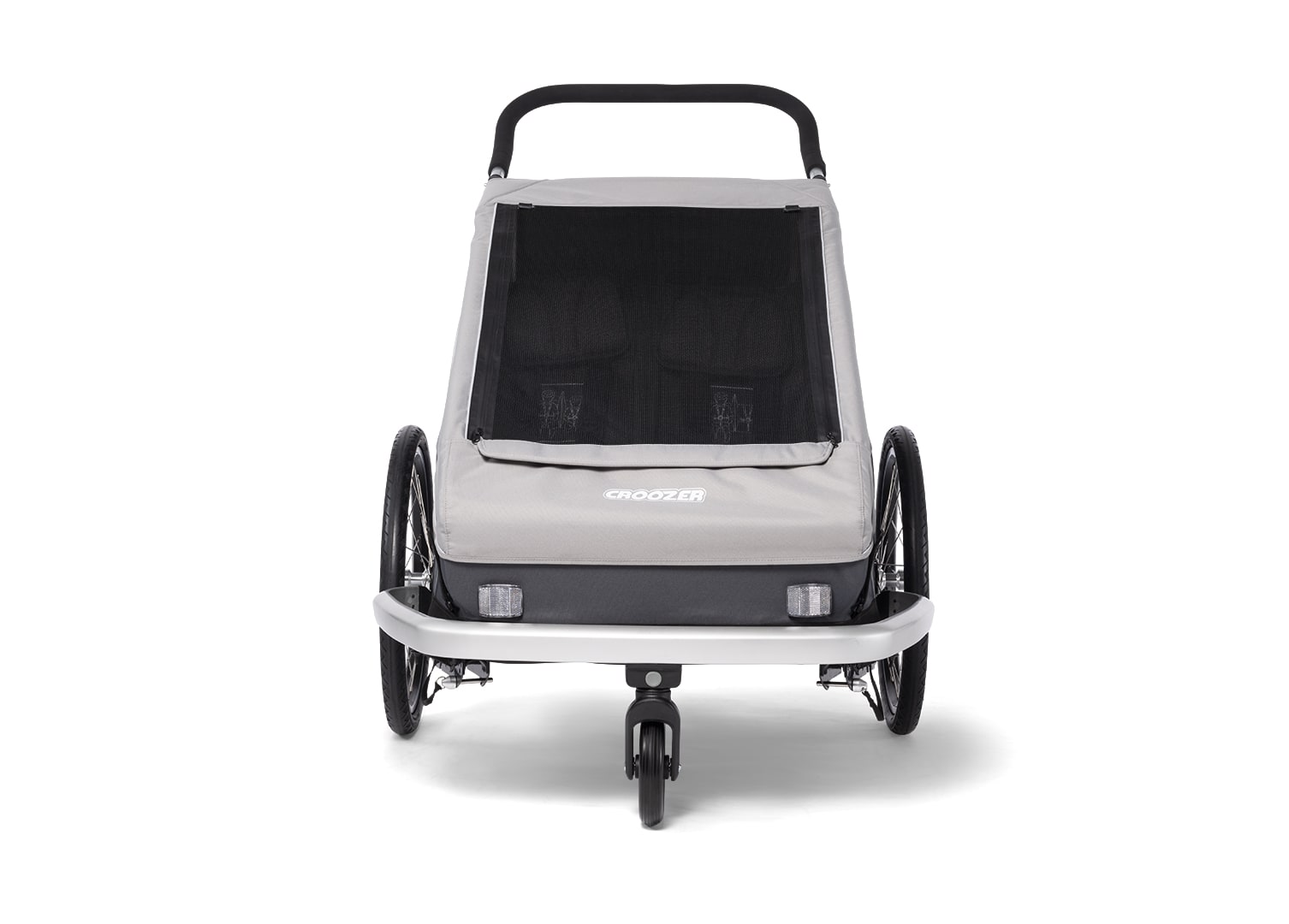 Bicycle Trailer for Children Double 2in1 Croozer Kid Keeke 2 Grey Manufacturer code Przyczepka Rowerowa dla DZIECI Wielofunkcyjna
