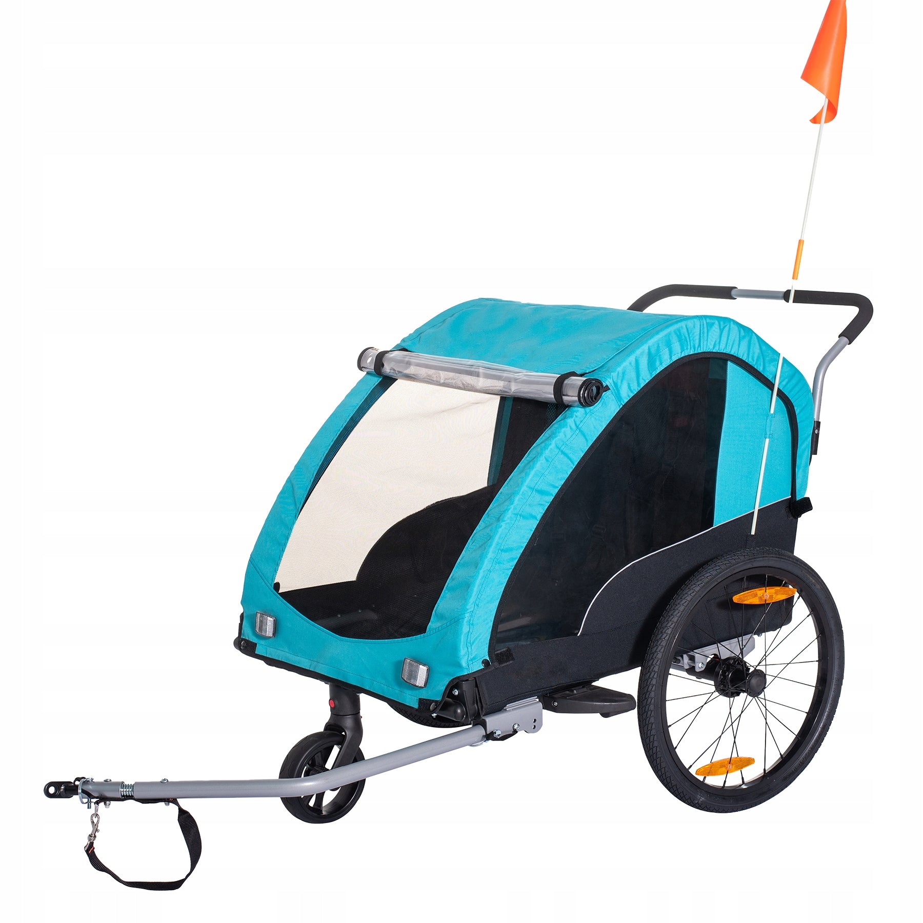 Bicycle Trailer for Children Jogger 2in1 Folding 2 Person up to 55 kg