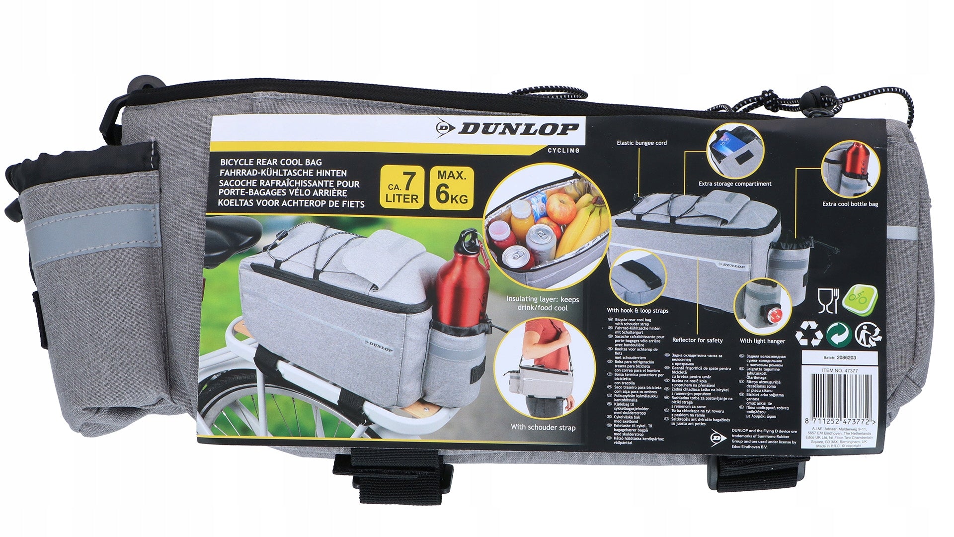 Bicycle bag THERMAL POUCH for bicycle rack INSULATION DUNLOP Dominant material polyester