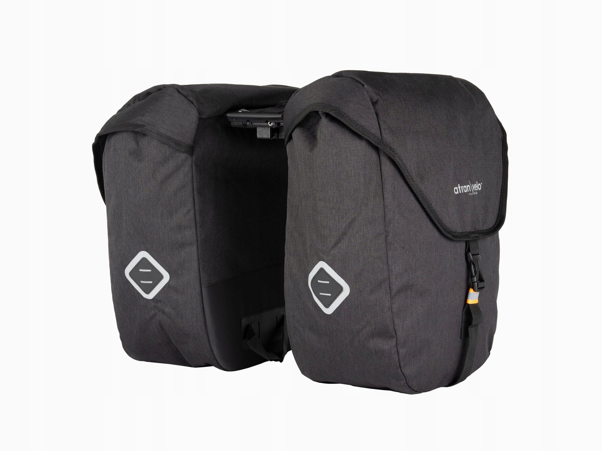 Bicycle bag / double compartment pouch for trunk DOUBLE PANNIERS ATRANVELO