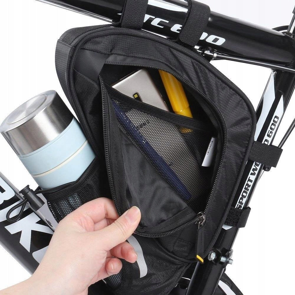 Bicycle bag for frame WOZINSKY WBB23BK Capacity 1.5 l