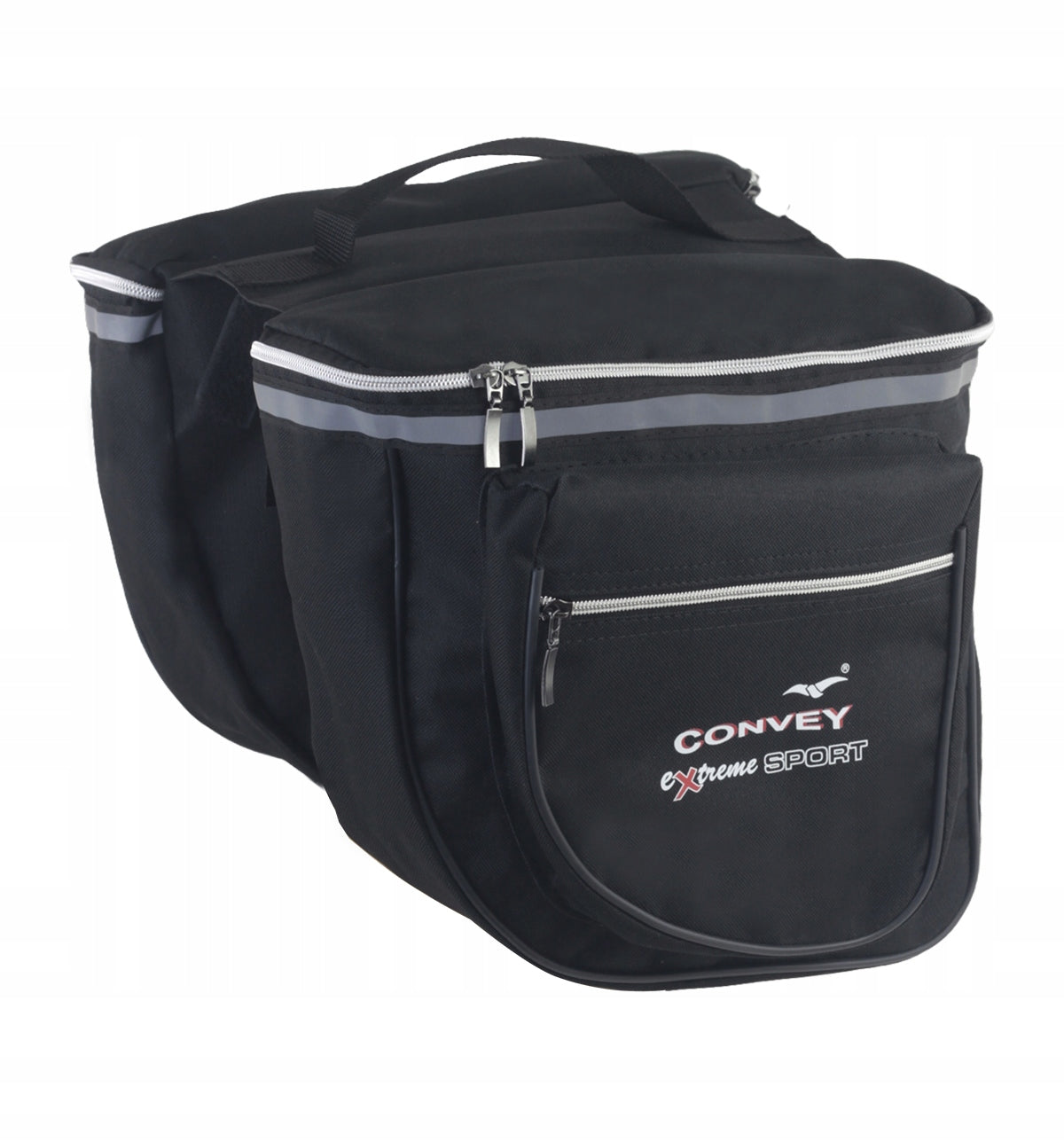 Bicycle bag for trunk Pouch two chambers Codura Polish Product Convey Color black