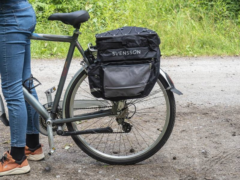 Bicycle bag for trunk - panniers DOUBLE REAR SPACIOUS 43L , 6 pockets Kind rear