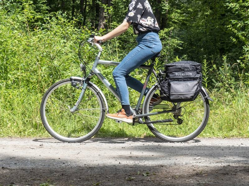 Bicycle bag for trunk - panniers DOUBLE REAR SPACIOUS 43L , 6 pockets Packaging status original