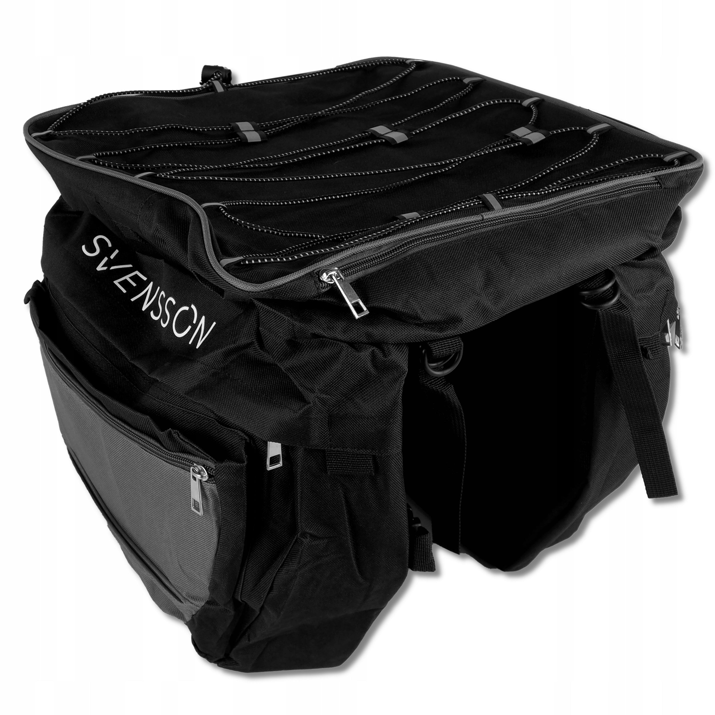 Bicycle bag for trunk - panniers DOUBLE REAR SPACIOUS 43L , 6 pockets