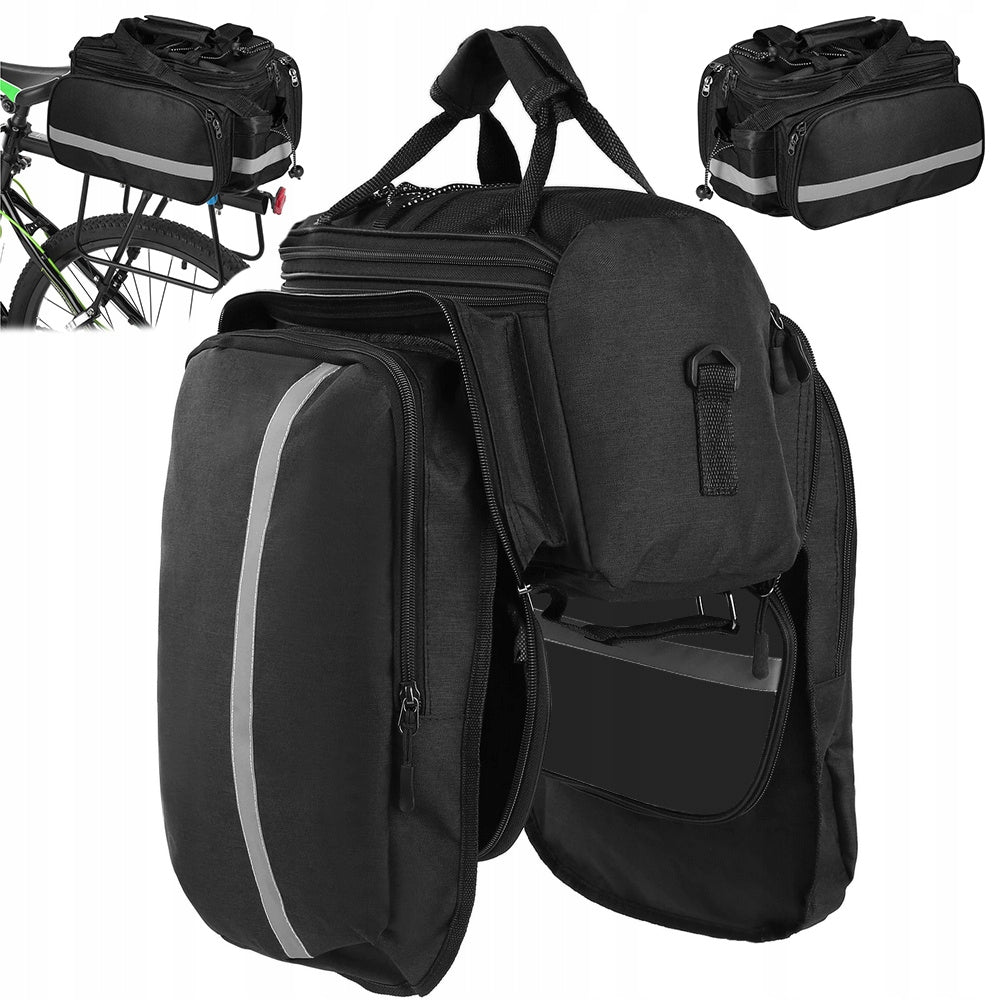 Bicycle bag pannier for bike rack large trunk