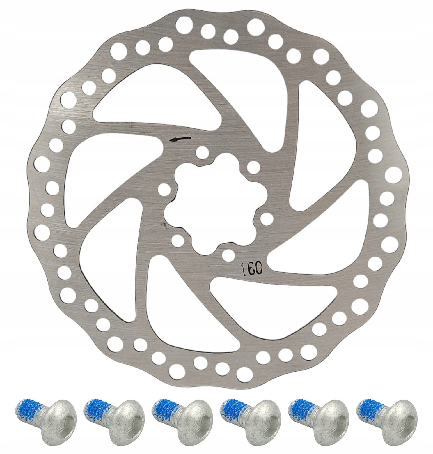 Bicycle brake disc 160 mm + 6 screws