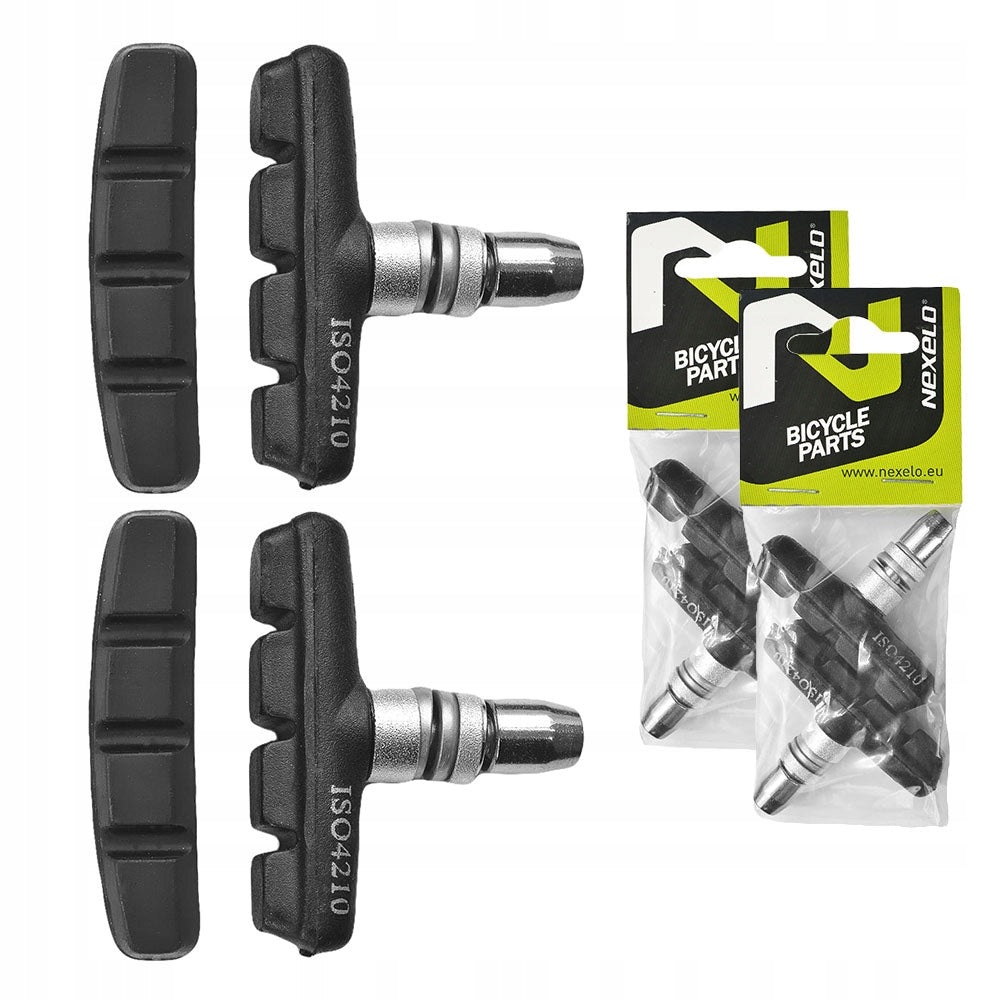Bicycle brake pads 2 sets V-brake for bike 4 pieces for 2 wheels