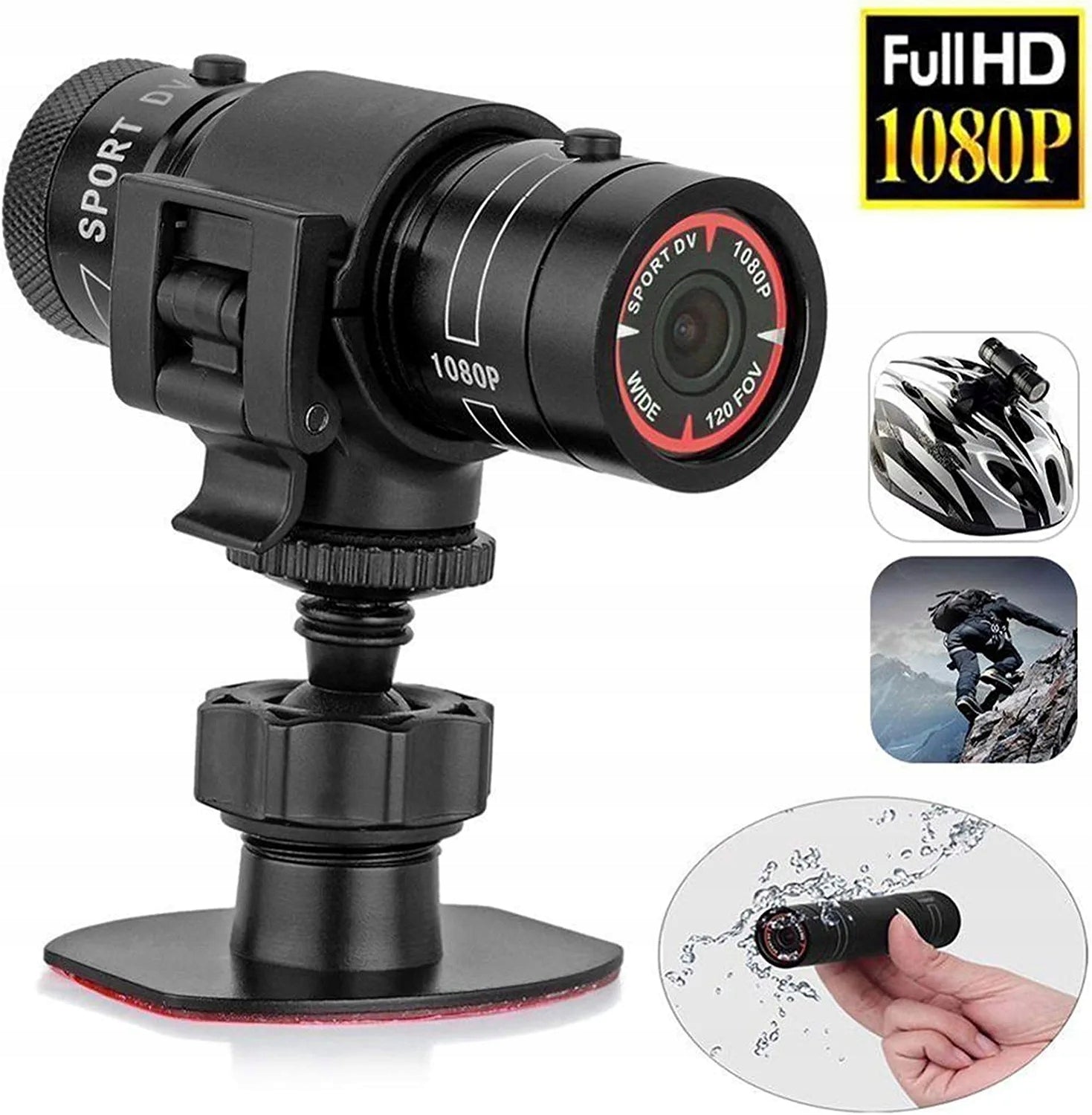 Bicycle camera for helmet handlebar etc waterproof, MINI 1080P SPORTS Brand no brand