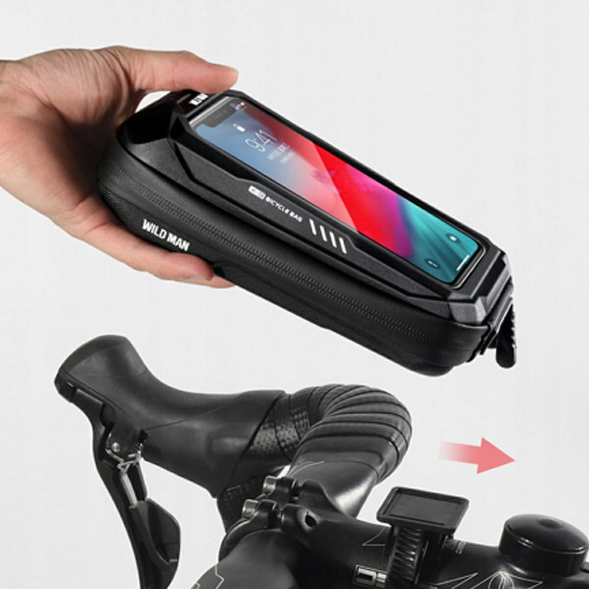 Bicycle case/handle WILDMAN X3 handlebar case black Brand Wild Man
