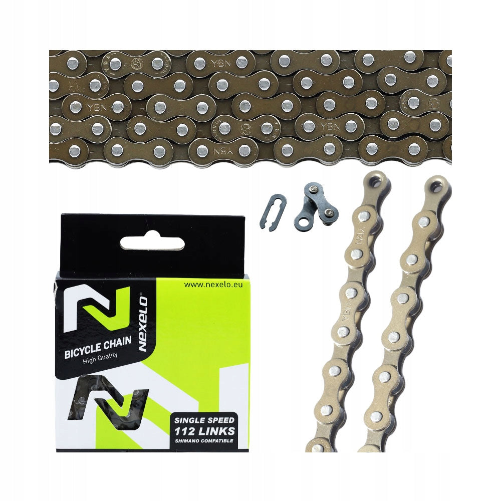 Bicycle chain 1 row 112 links for bicycle new for 1 row sprockets