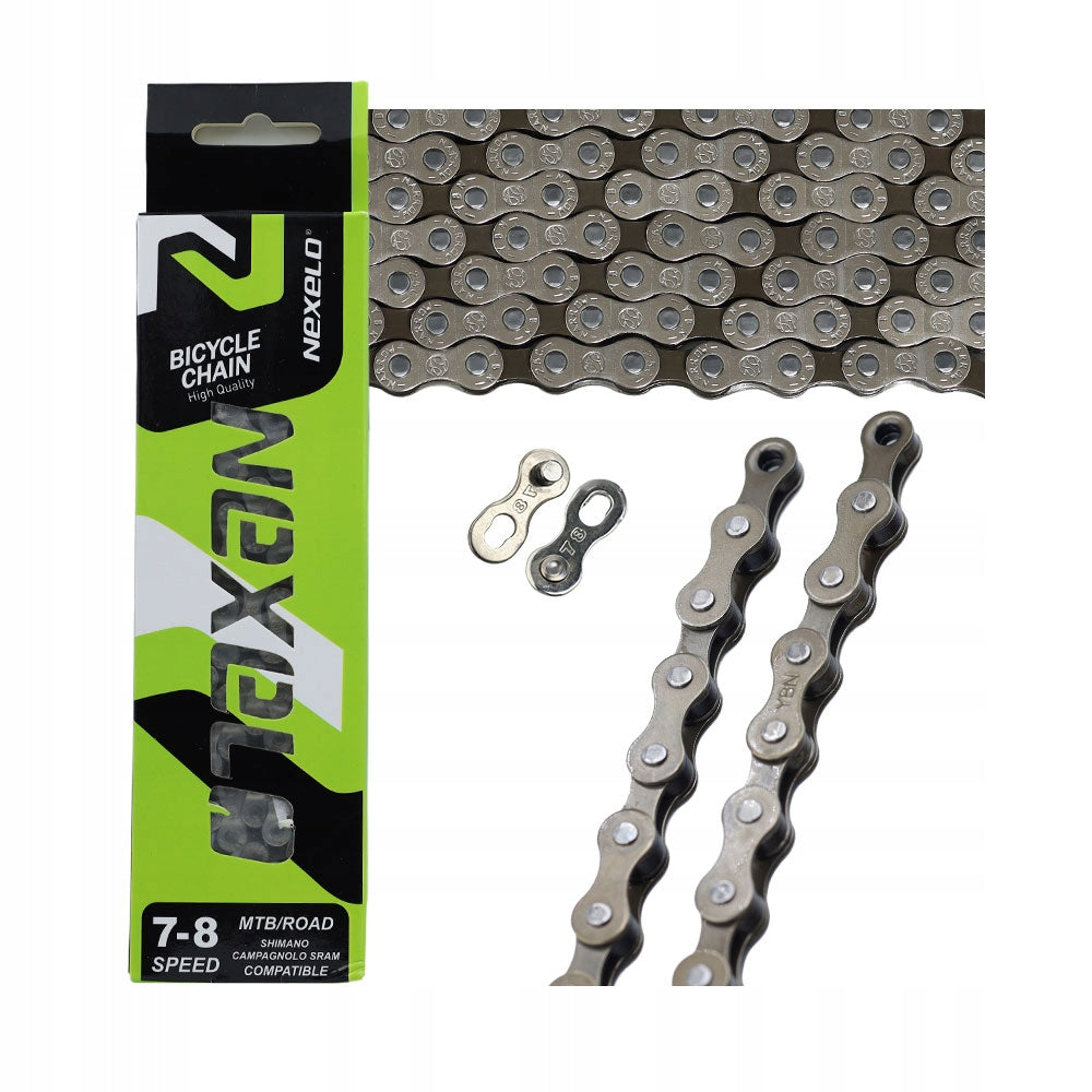 Bicycle chain 7 8 row 116 links for MTB bike 1/2x3/32 new STRONG