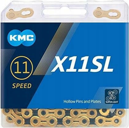 Bicycle chain KMC X11SL 11/ (5,5 mm) Ti-n(Gold)/Jet Black BOX Manufacturer code BD11SLTB8