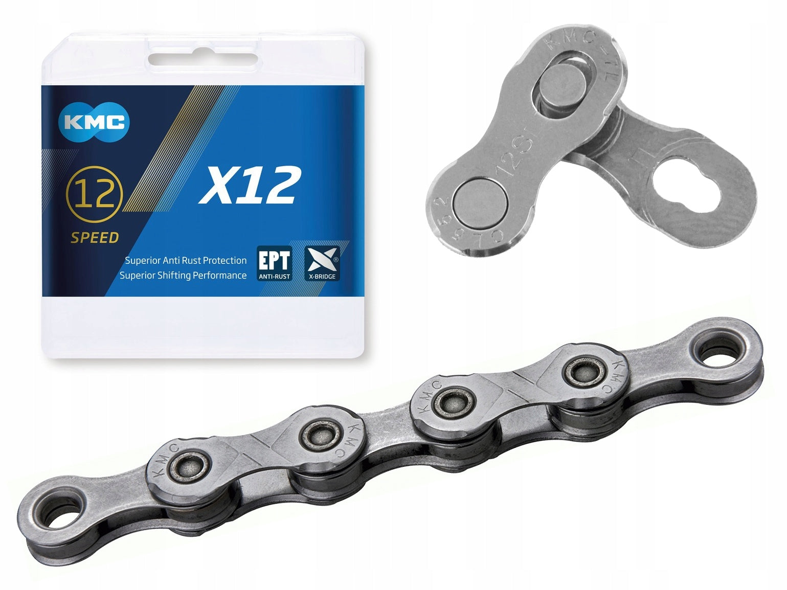Bicycle chain KMC X12 EPT 126 links 12
