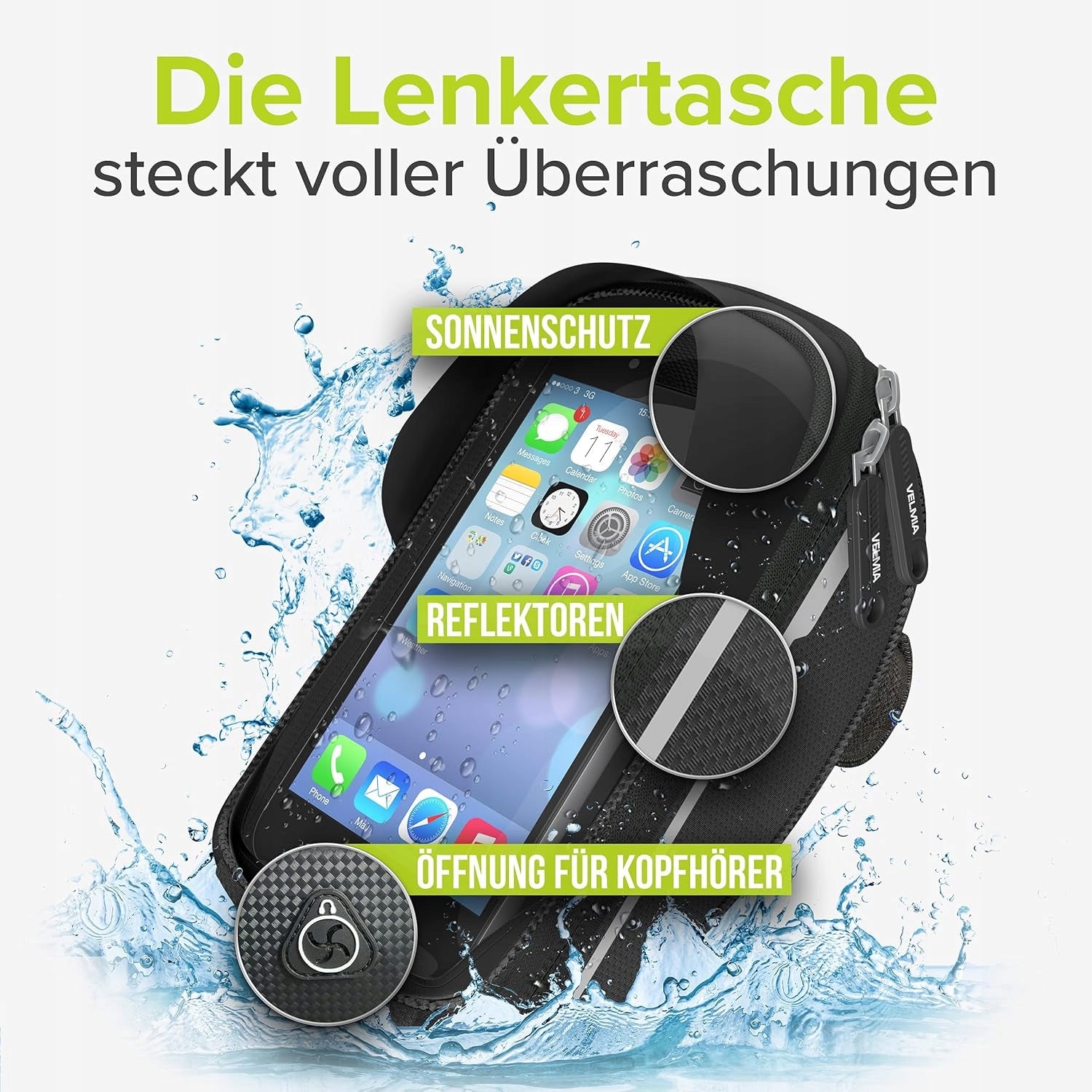 Bicycle frame bag, waterproof – mobile phone holder Velmia EAN (GTIN) 4260555440140