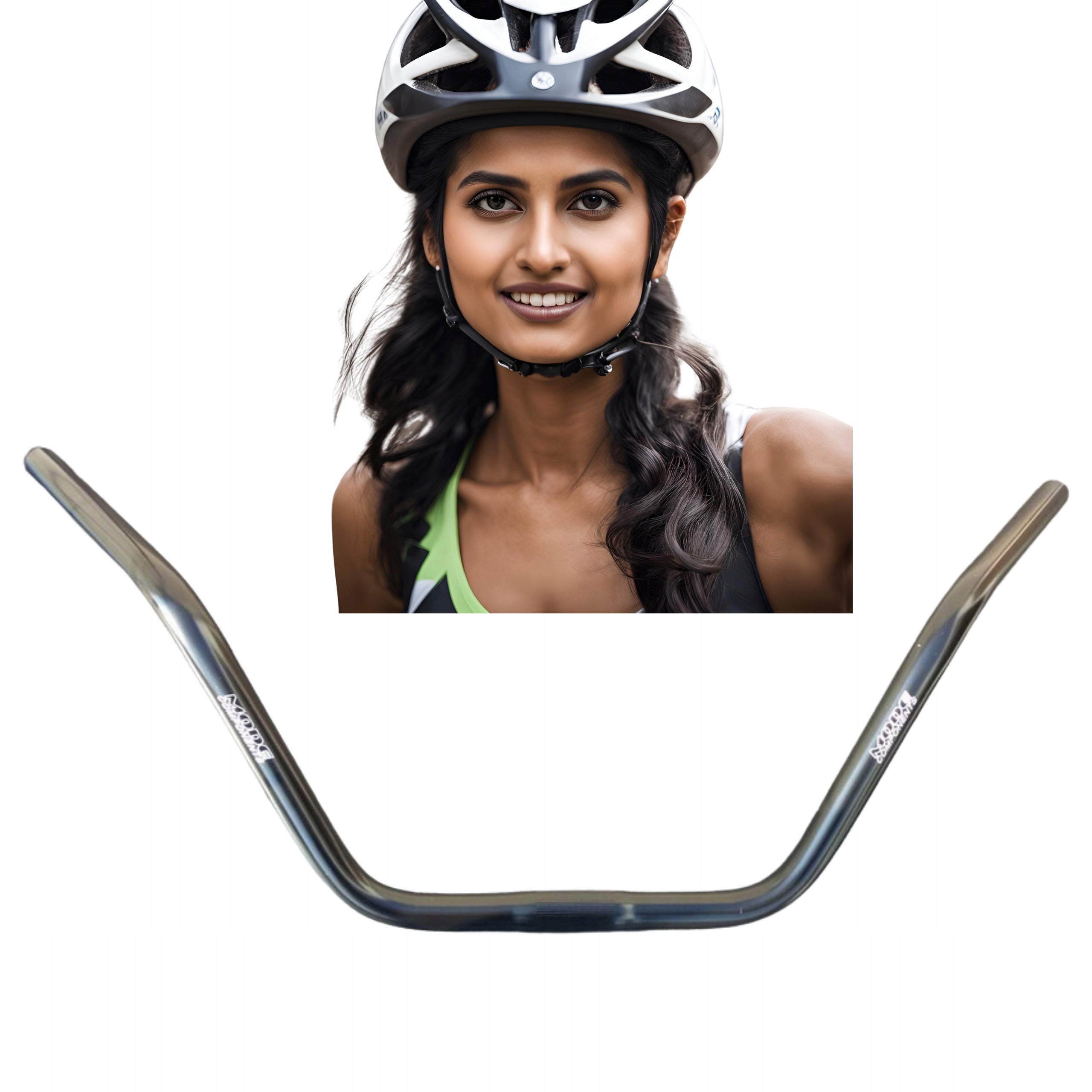 Bicycle handlebar aluminium swallow 680x170 mm black