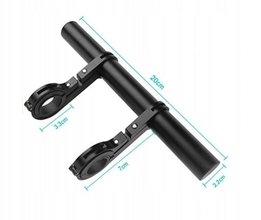 Bicycle handlebar extension additional handle| 20cm alu black | (ZR65) Brand no brand
