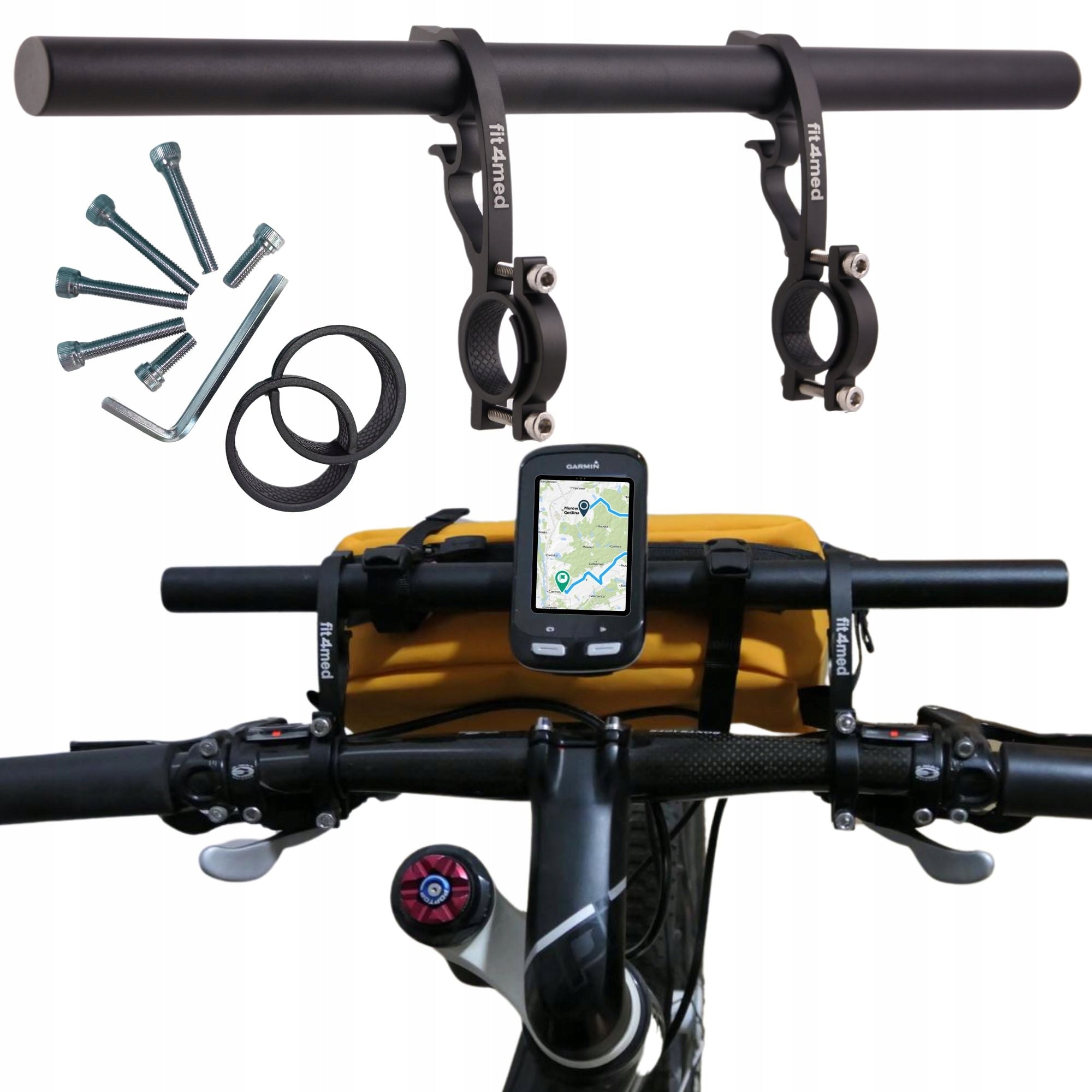 Bicycle holder additional bar extender 40cm adapter uni