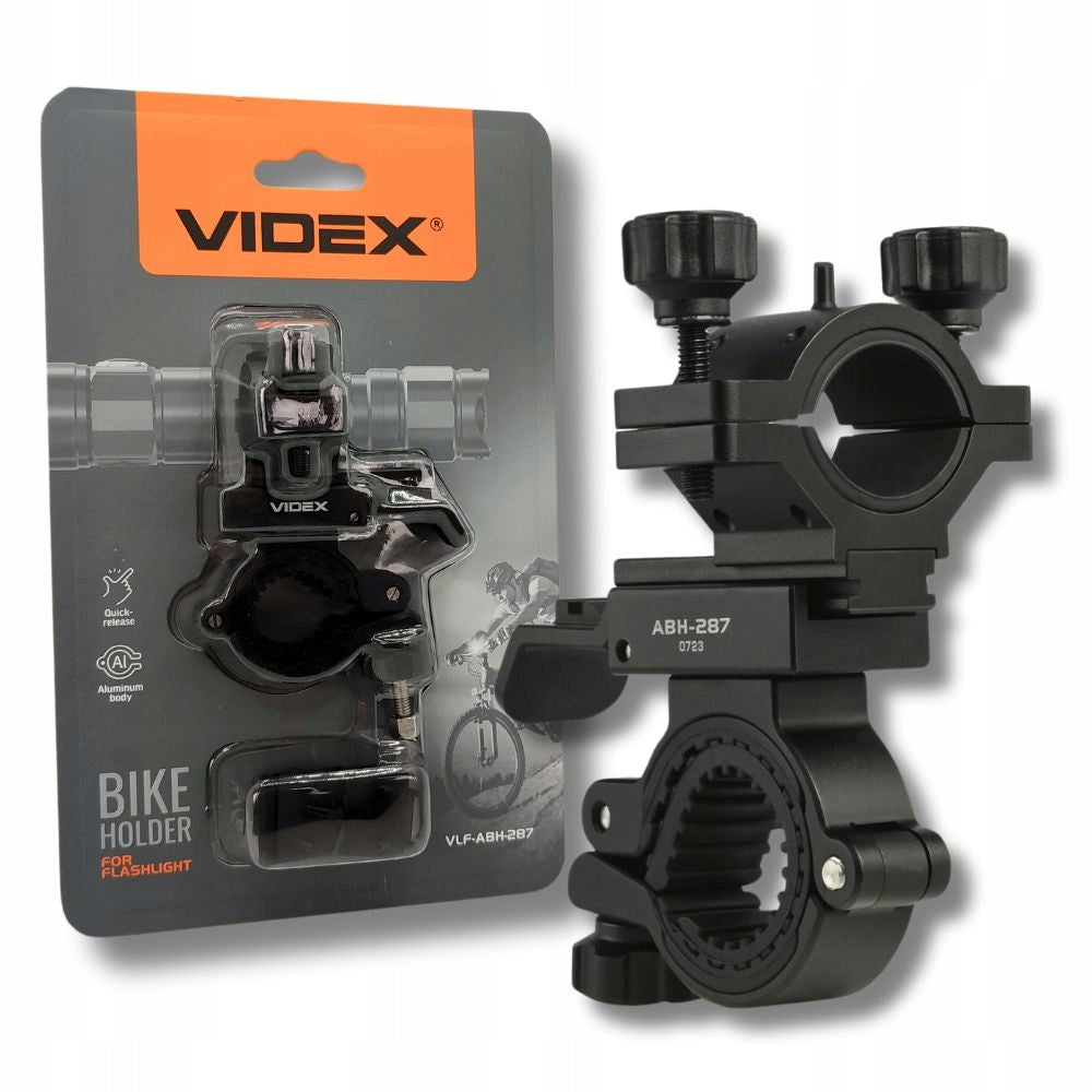 Bicycle holder for universal flashlight