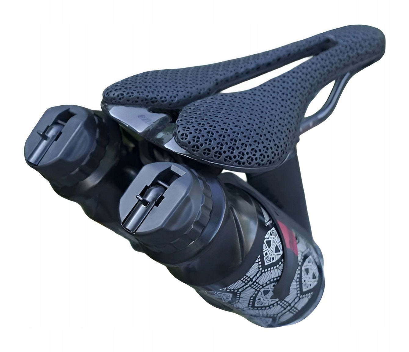 Bicycle holder steel two water bottle baskets mounted under the saddle Enlee Model Enlee E2522