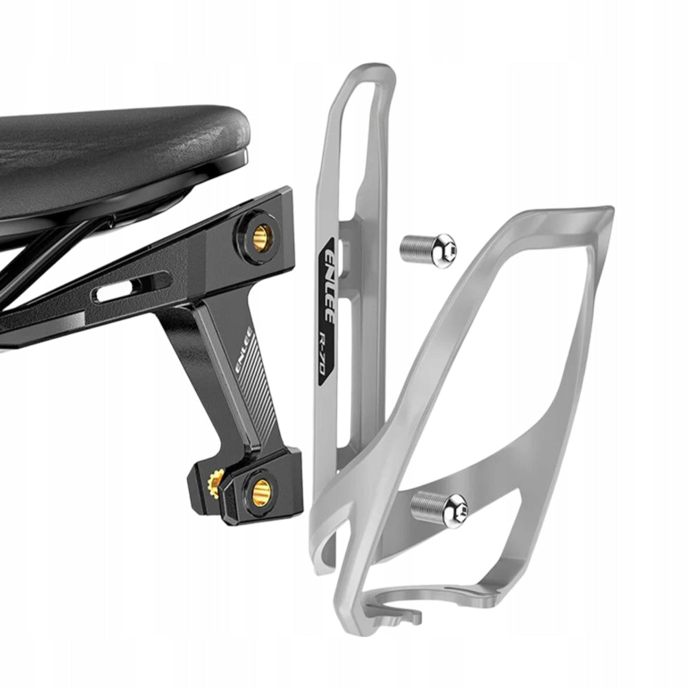 Bicycle holder two water bottle baskets mounted under the saddle Enlee For multipurpose