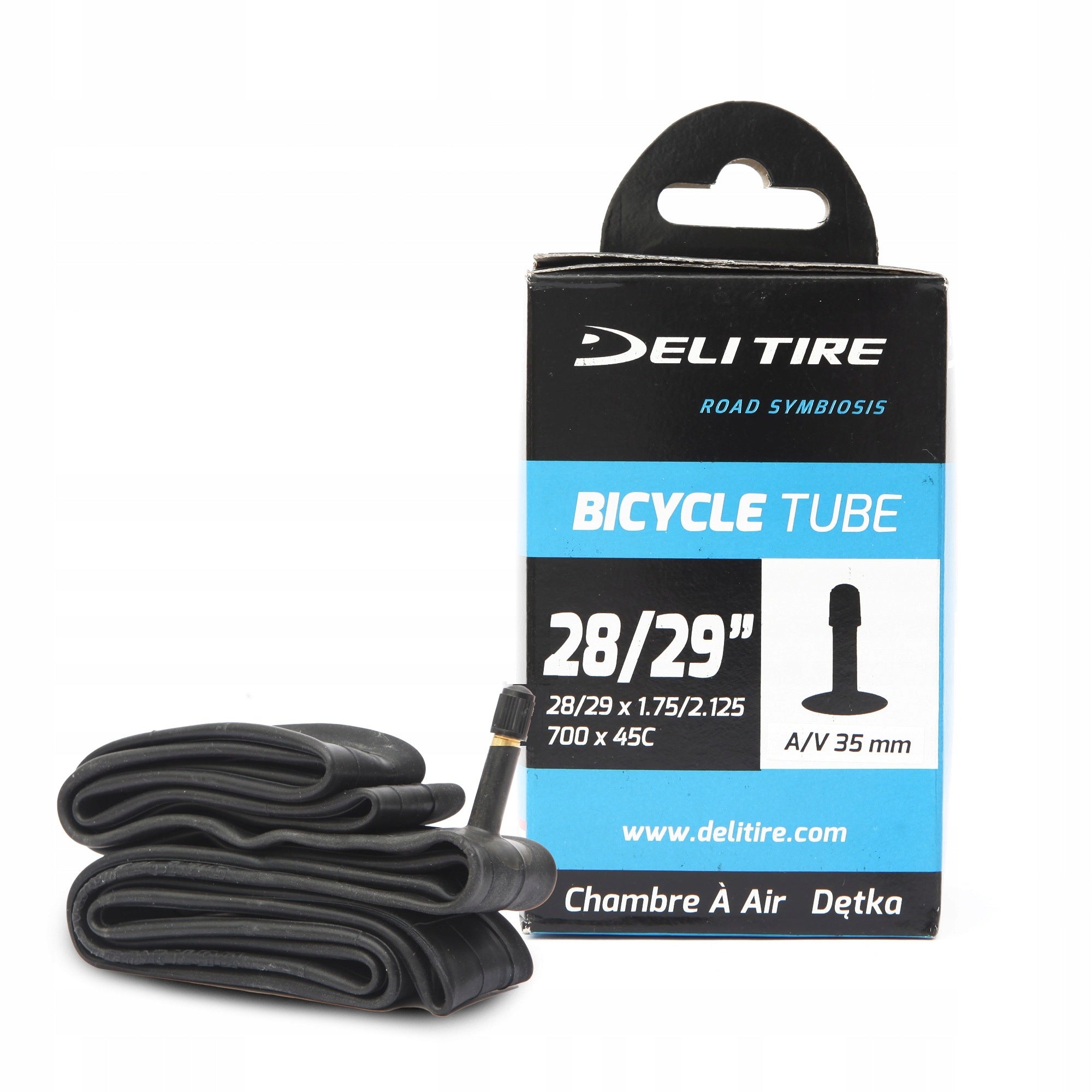 Bicycle inner tube DELI 28/29x1.75/2.125 AV