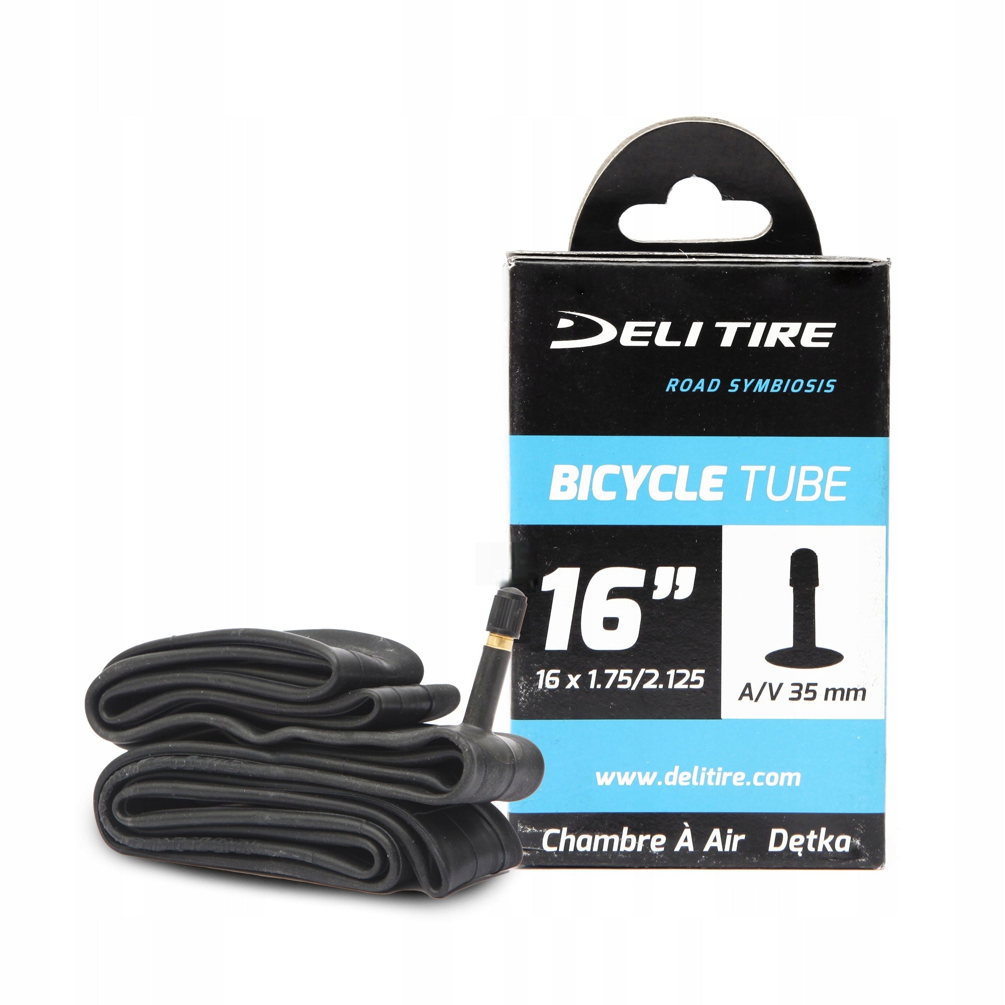 Bicycle inner tube DELI TIRE 16x1.75/2.125 AV BOX
