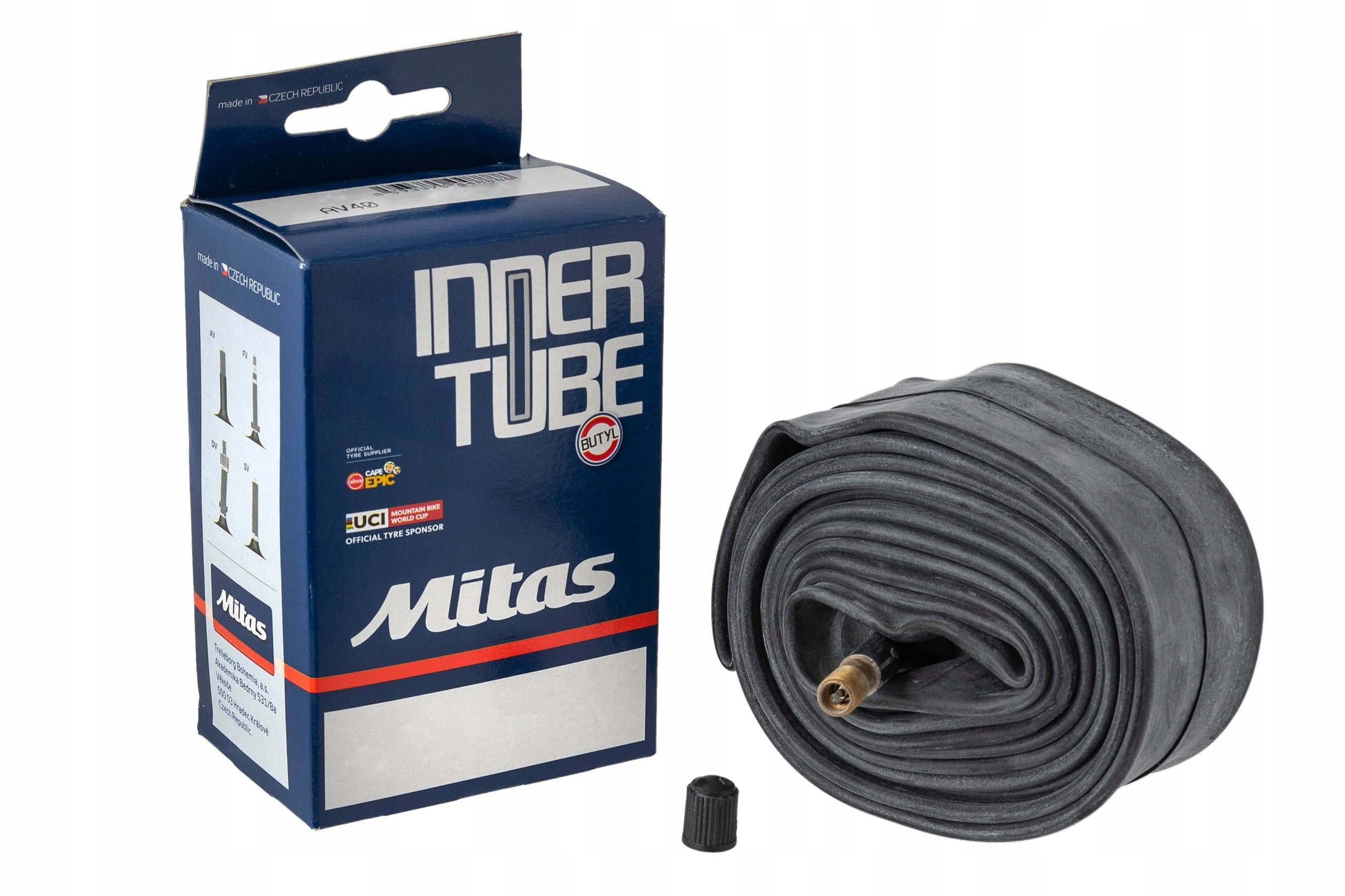 Bicycle inner tube RUBENA AV40 - 24'' x 1,75-2,45'' (47/62-507) Valve type car (AV)