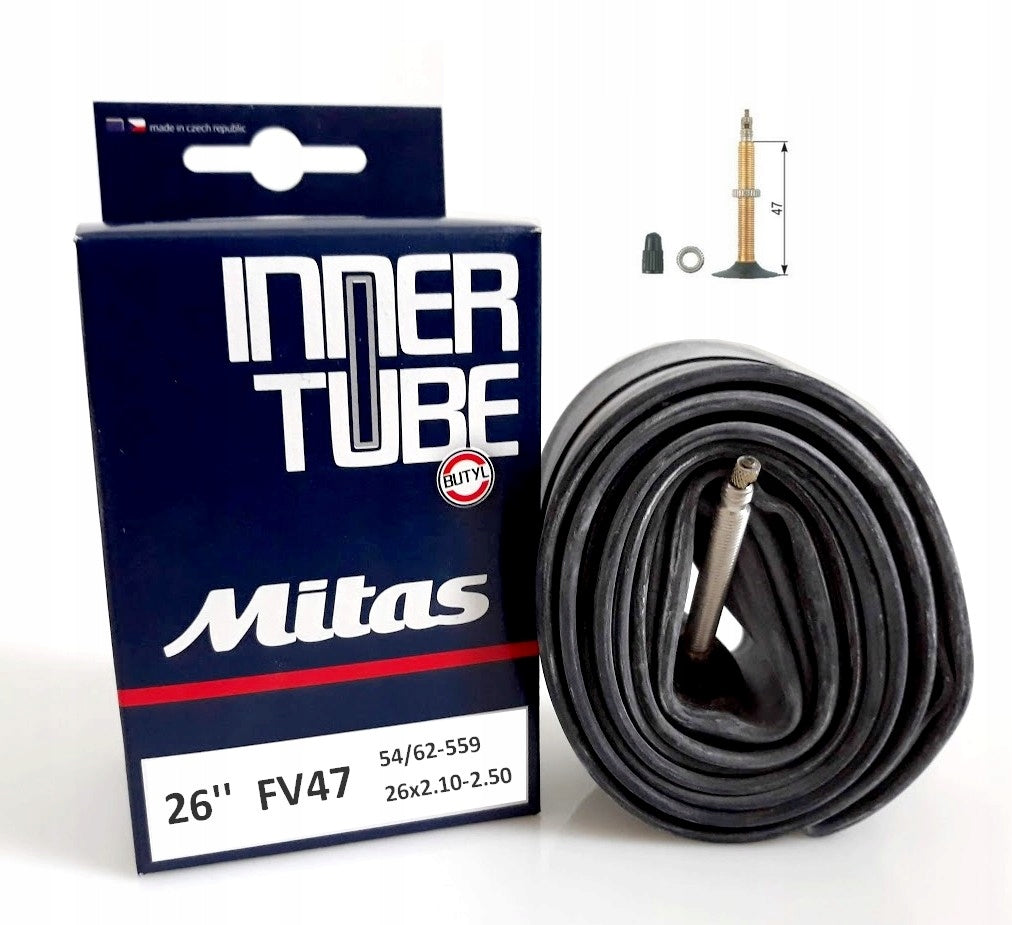 Bicycle inner tube RUBENA FV47 - 26'' x 1,75-2,45'' (47/62-559) Model 26FV47