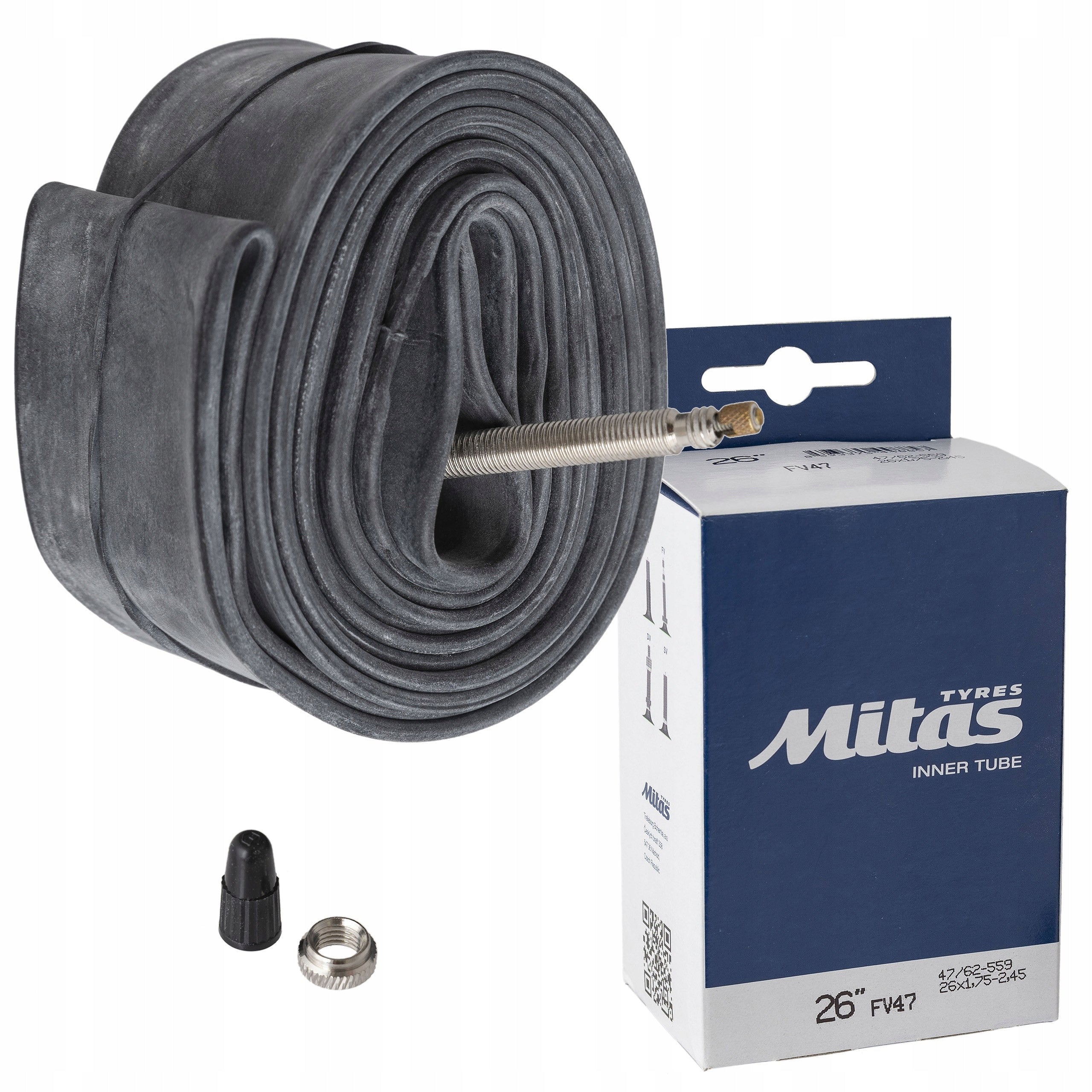 Bicycle inner tube RUBENA FV47 - 26'' x 1,75-2,45'' (47/62-559) Width (inch) 2.45"