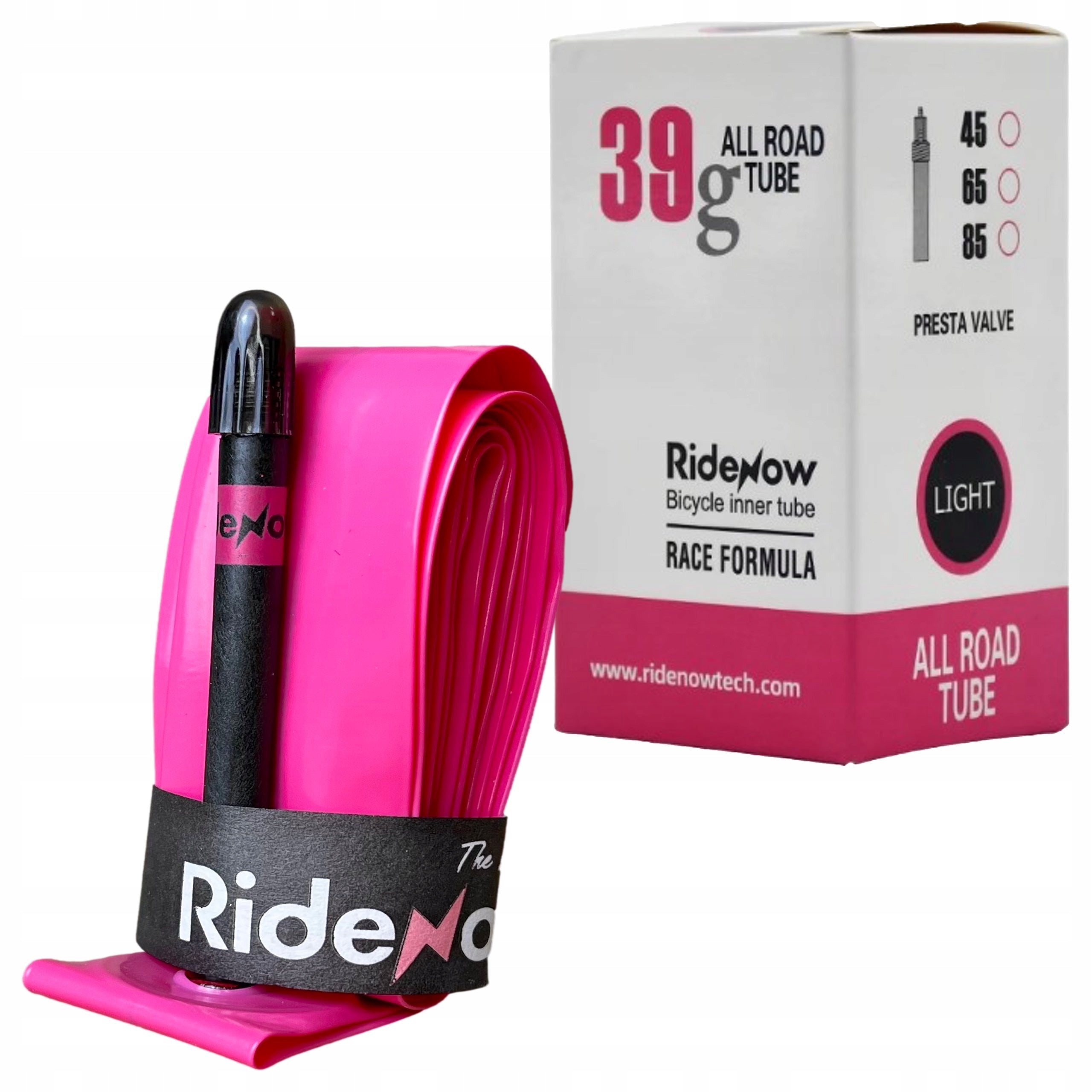 Bicycle inner tube RideNow TPU Allroad 700x28/38C SV Presta 65mm Packaging status original