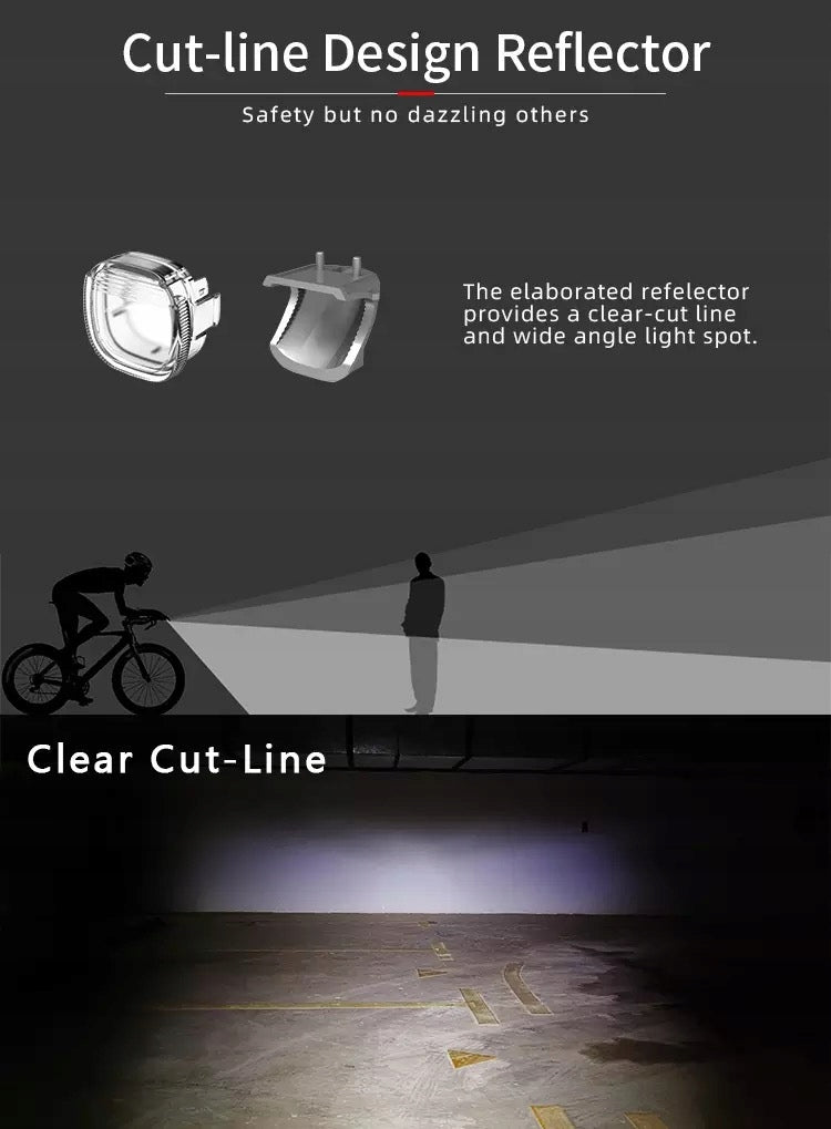Bicycle lamp flashlight Navi800 strong LED quality alu CNC USB-C waterproof Kind front-facing