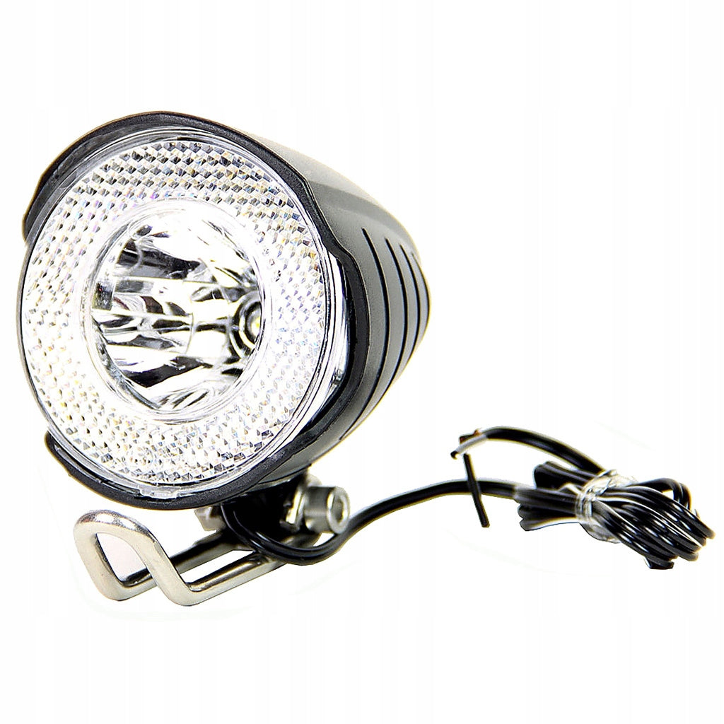 Bicycle lamp front light for DYNAMO mounted on fork Light source LED