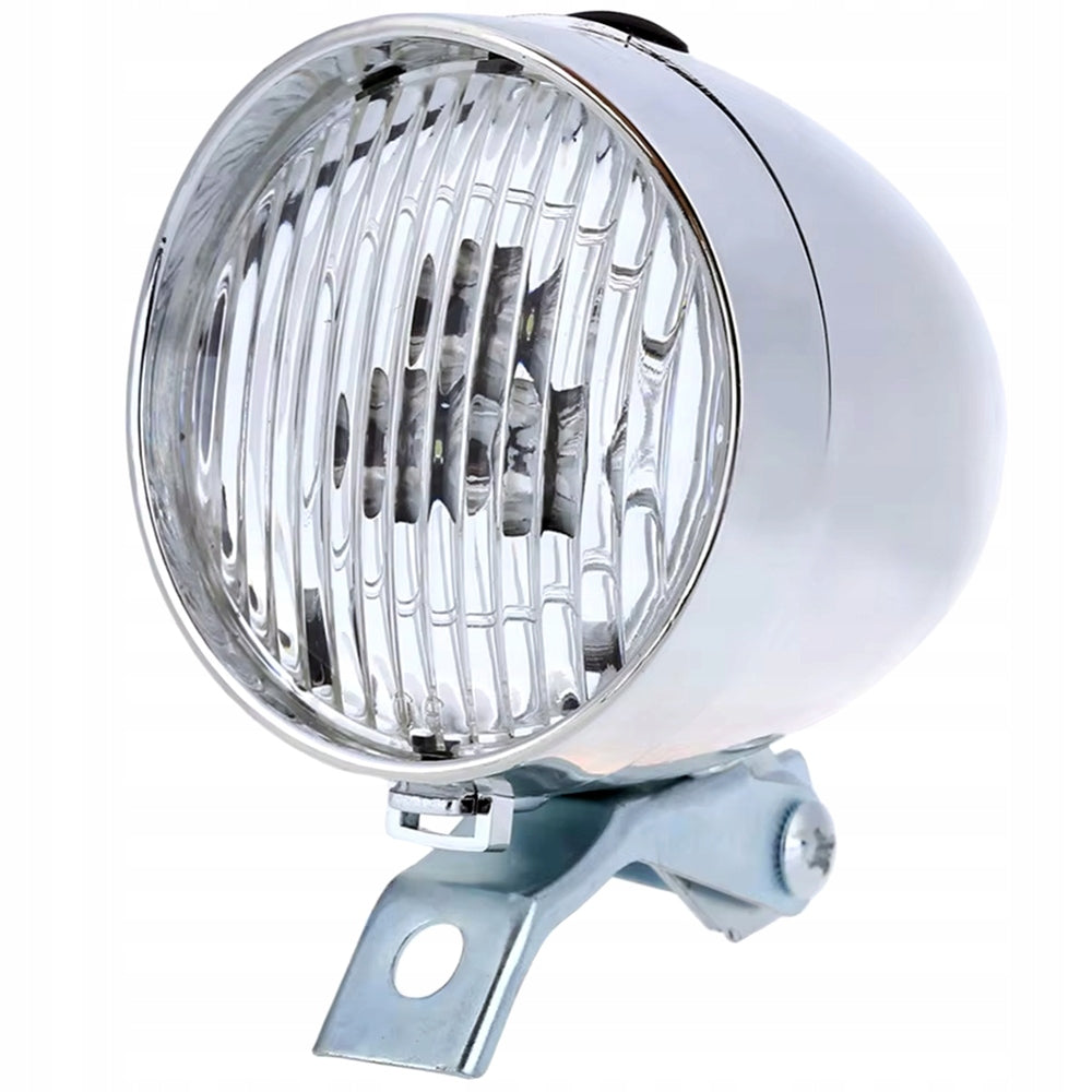 Bicycle light front lamp for bicycle front fork Retro 3LED CHROME