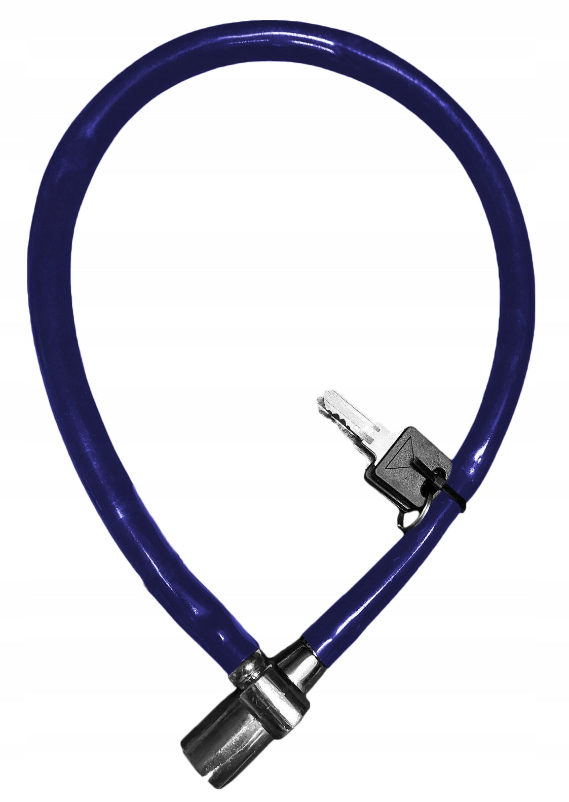 Bicycle lock 2x key cable protection BLUE 6mm 55cm