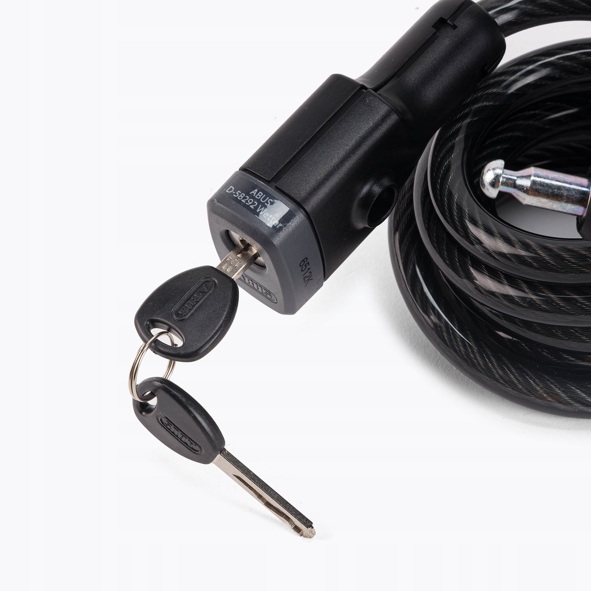 Bicycle lock ABUS 6512K/180 black 1.2 x 180 Kind cord