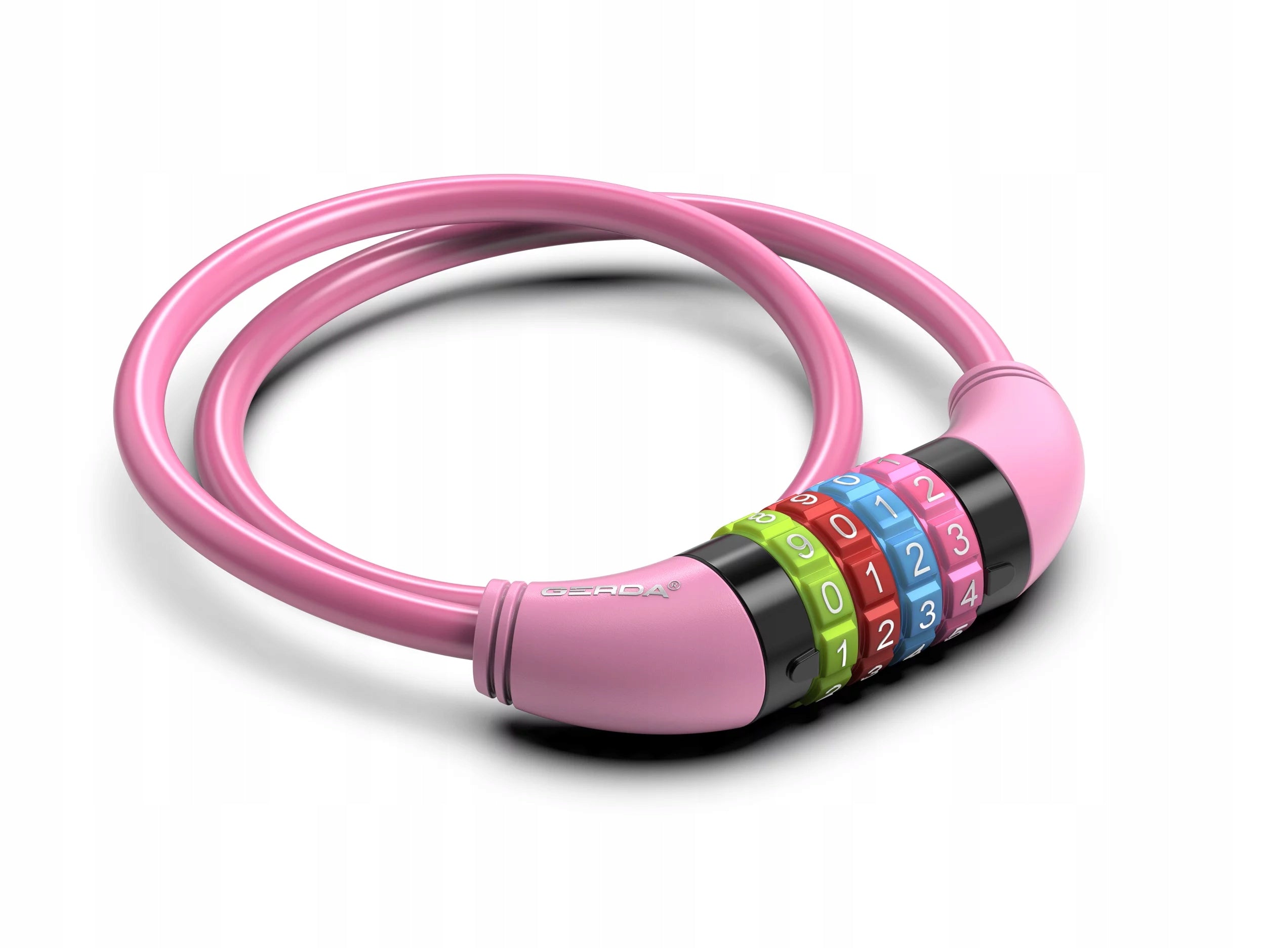 Bicycle lock GERDA BABY COMBO FLEX 650/8C Pink for colour code