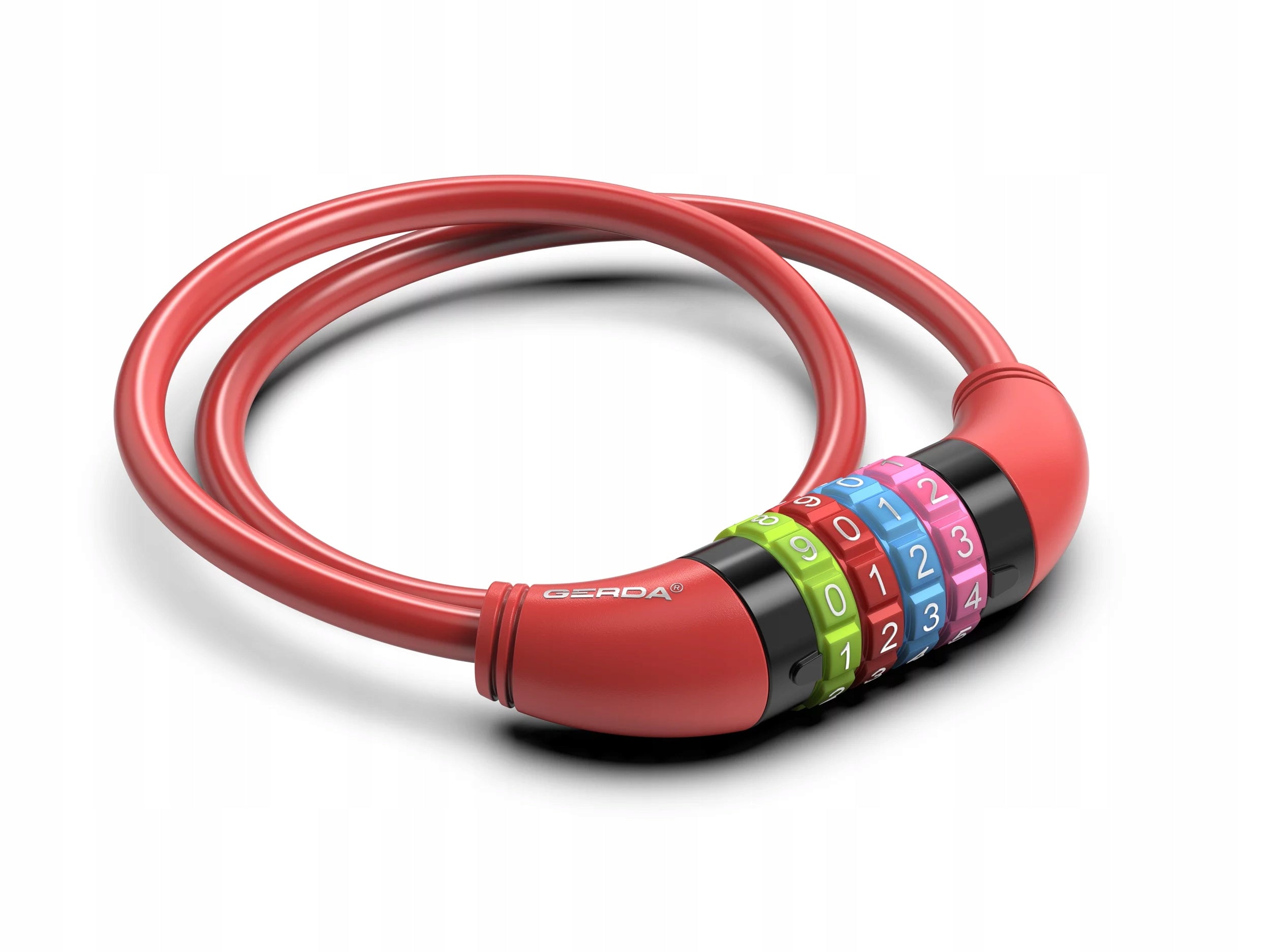 Bicycle lock GERDA BABY COMBO FLEX 650/8C Red