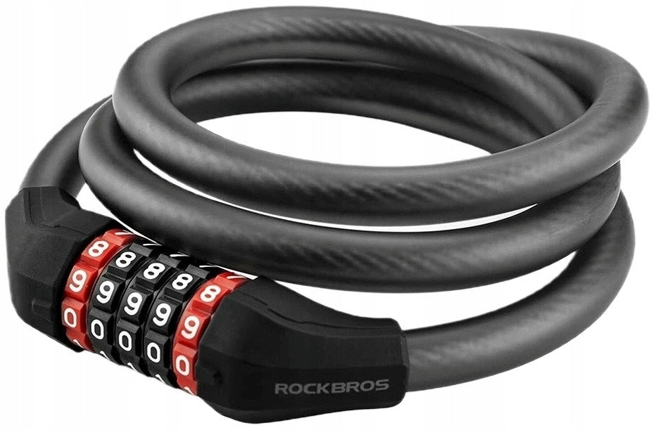 Bicycle lock Rockbros with combination lock 1,8m Lock type per code