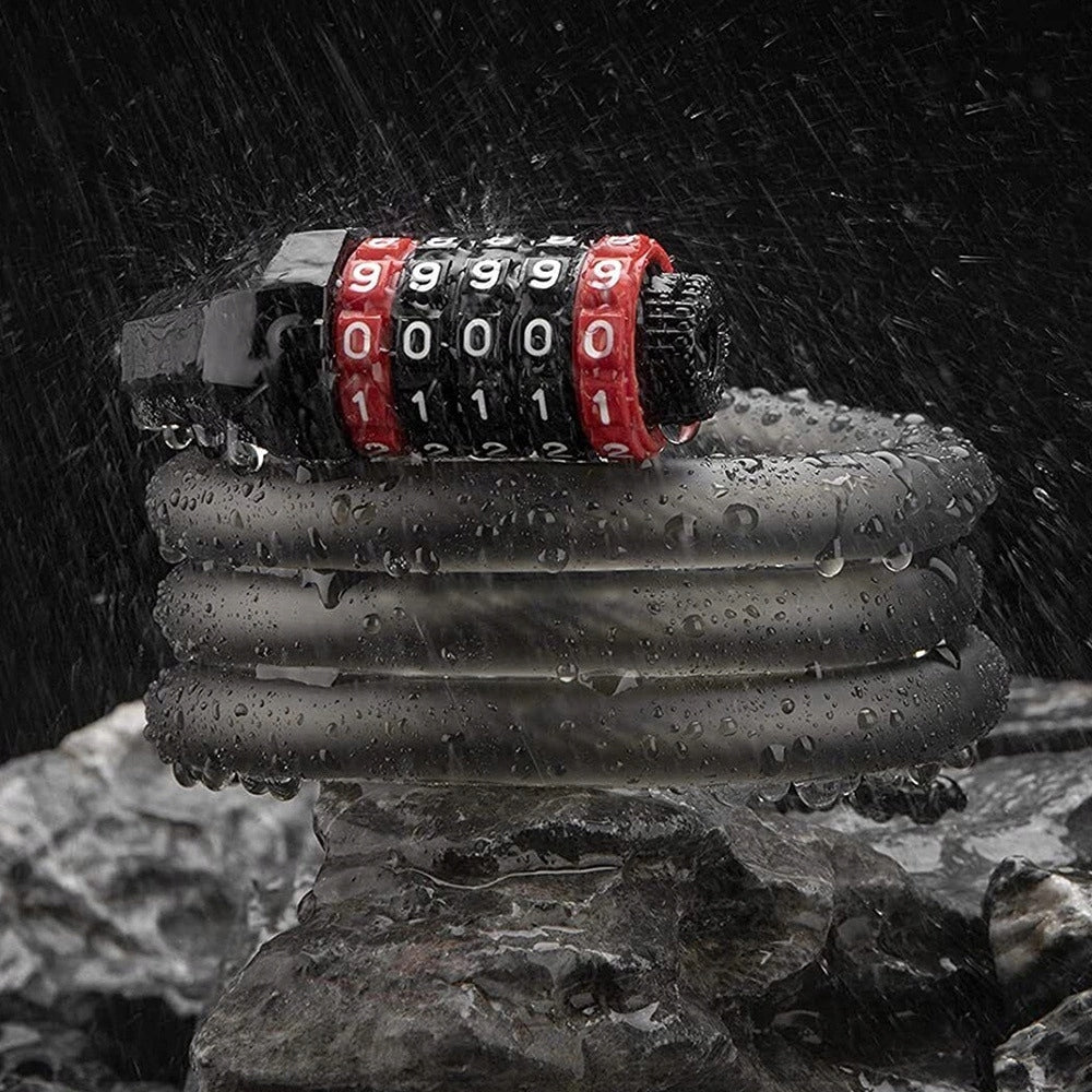 Bicycle lock Rockbros with combination lock 1,8m Manufacturer code RKS507-1BK