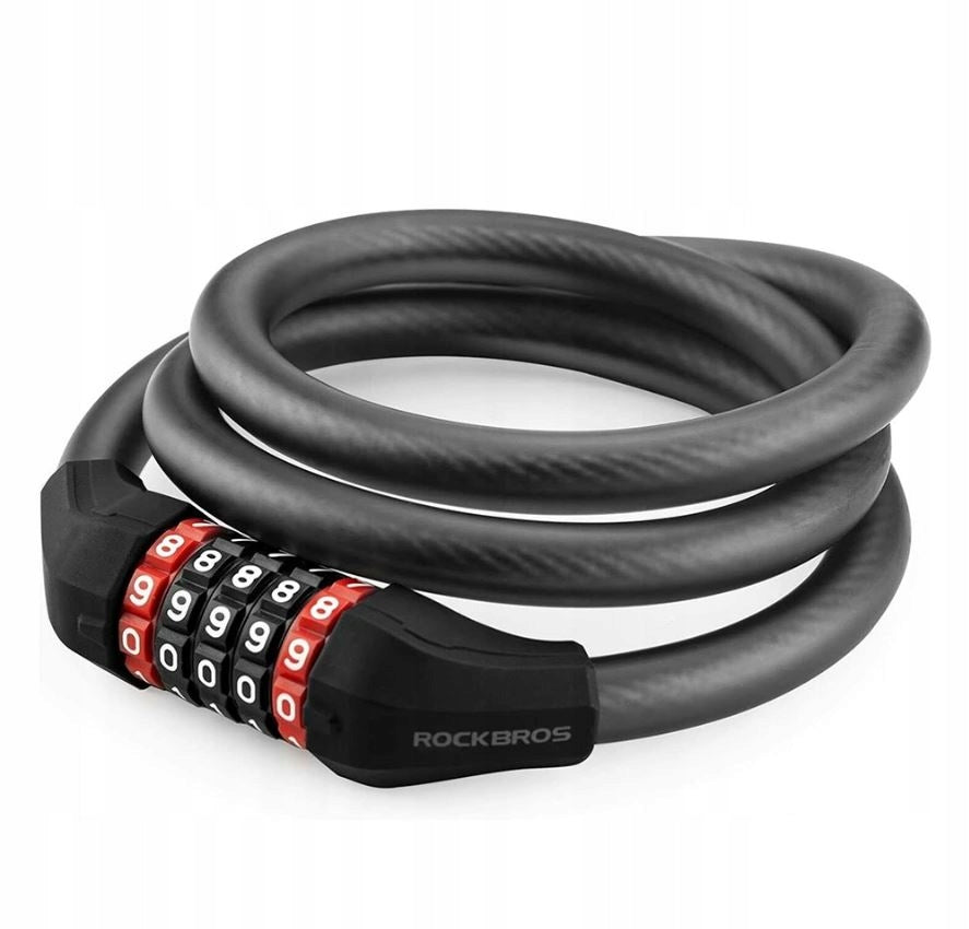 Bicycle lock Rockbros with combination lock 1,8m