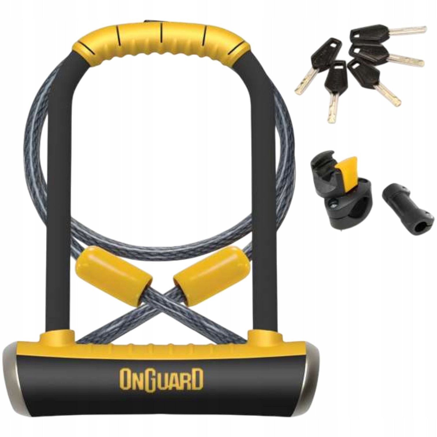 Bicycle lock U-lock Onguard Pitbull DT 8005 115x230x14mm + Cable 120cm