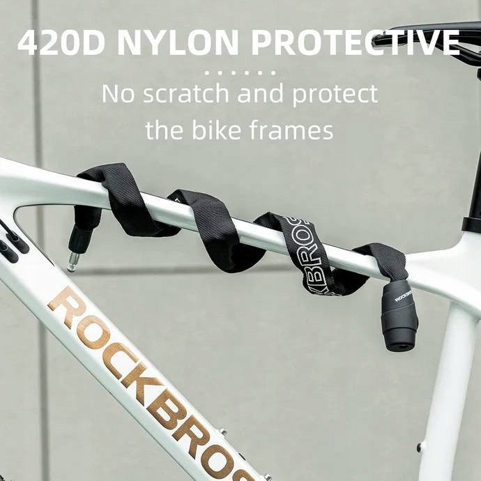Bicycle lock, anti-theft chain 95cm + 2 Keys ROCKBROS Brand Rockbros