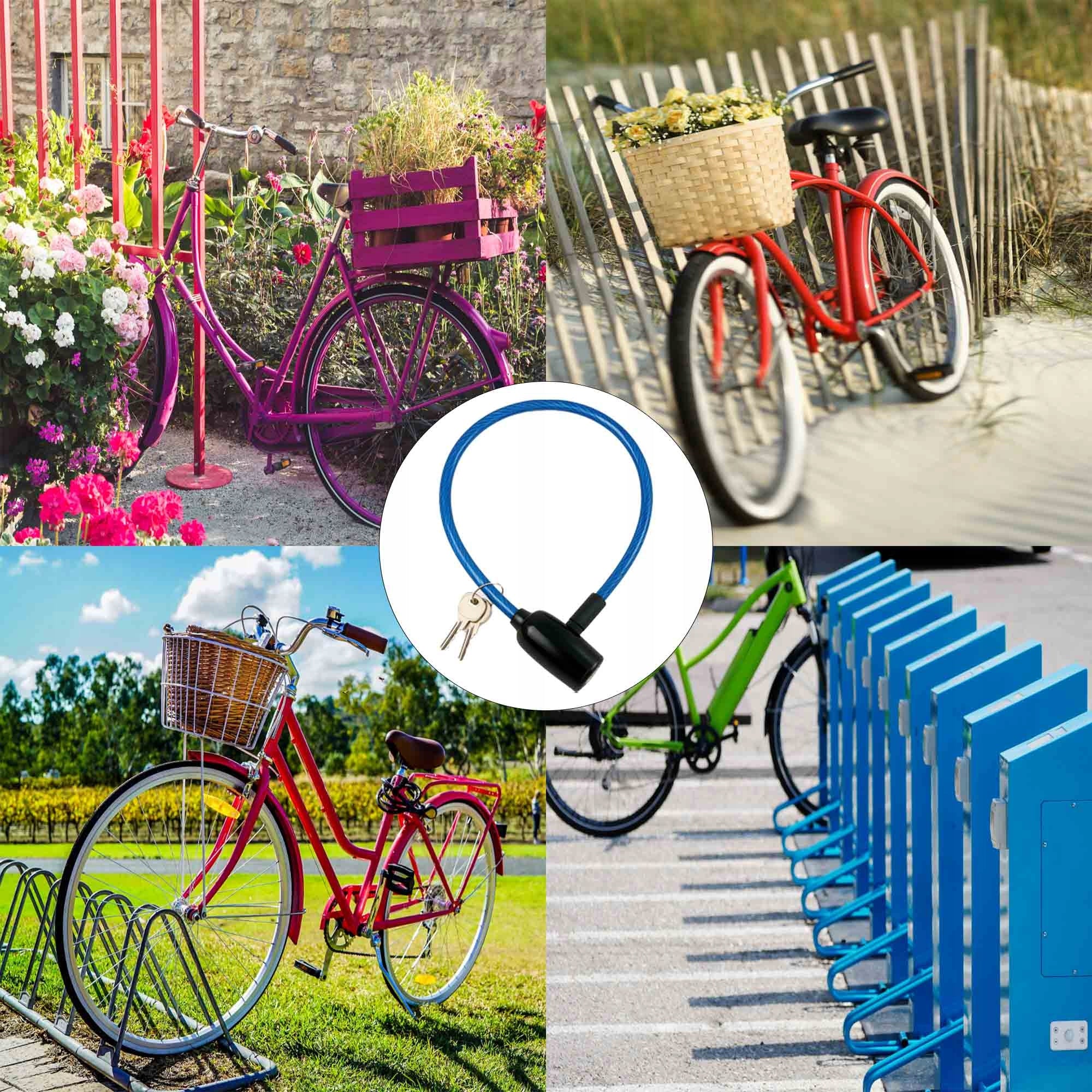 Bicycle lock bicycle lock cable bicycle lock key Packaging status original