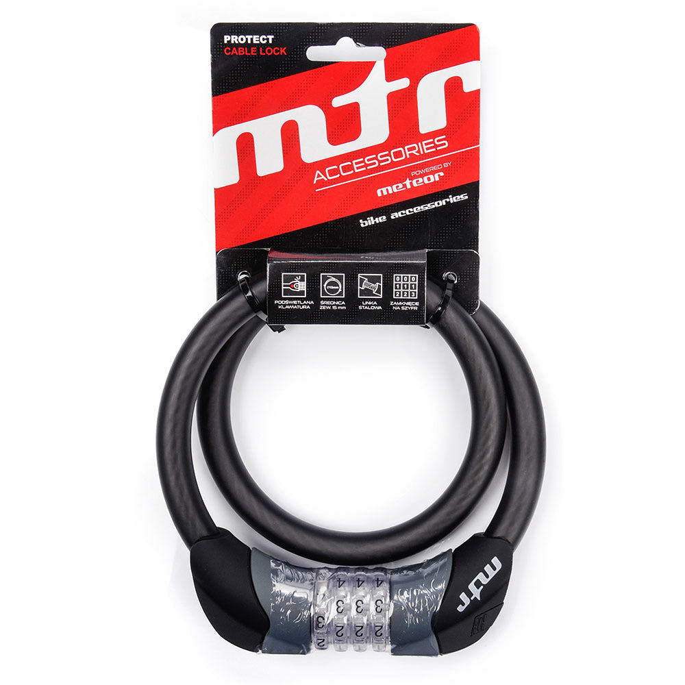 Bicycle lock cable combination security lock for code Meteor 80 cm Kind cord