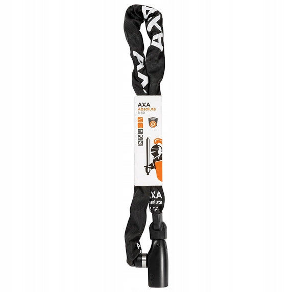 Bicycle lock chain AXA ABSOLUTE 8/110 with key Manufacturer code AXA59081195SS