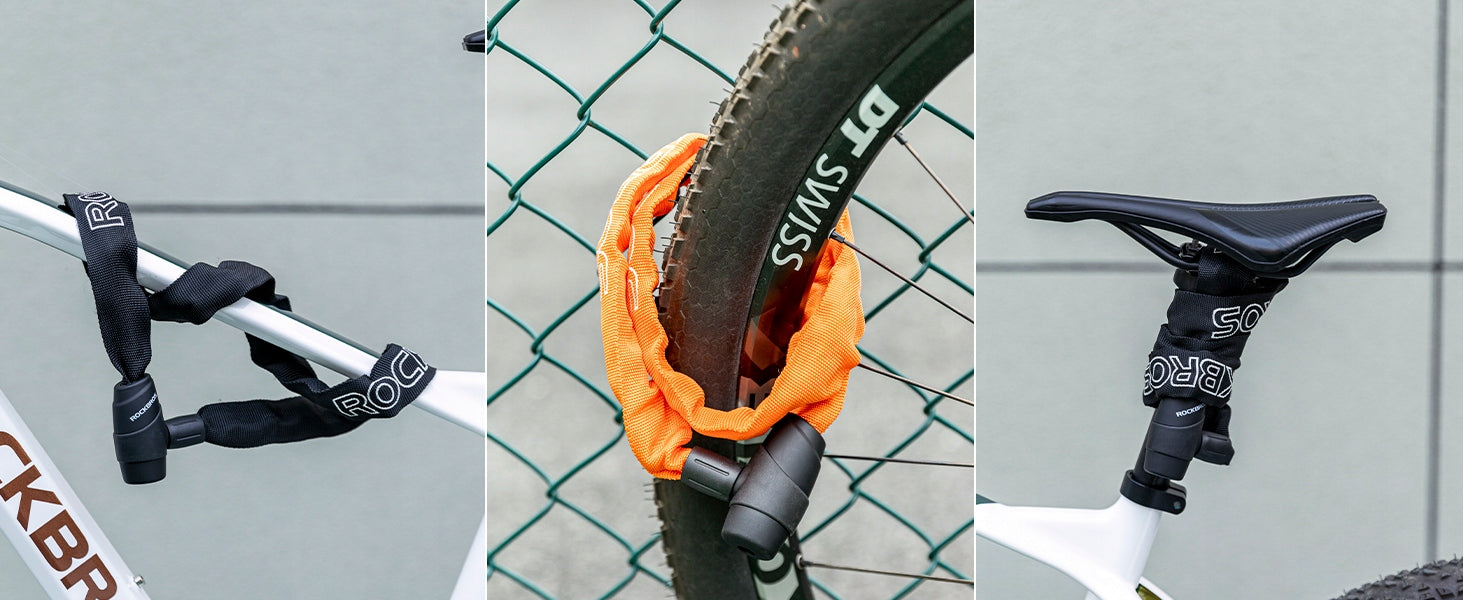 Bicycle lock chain ROCKBROS length 95cm 702BK EAN (GTIN) 736639221768